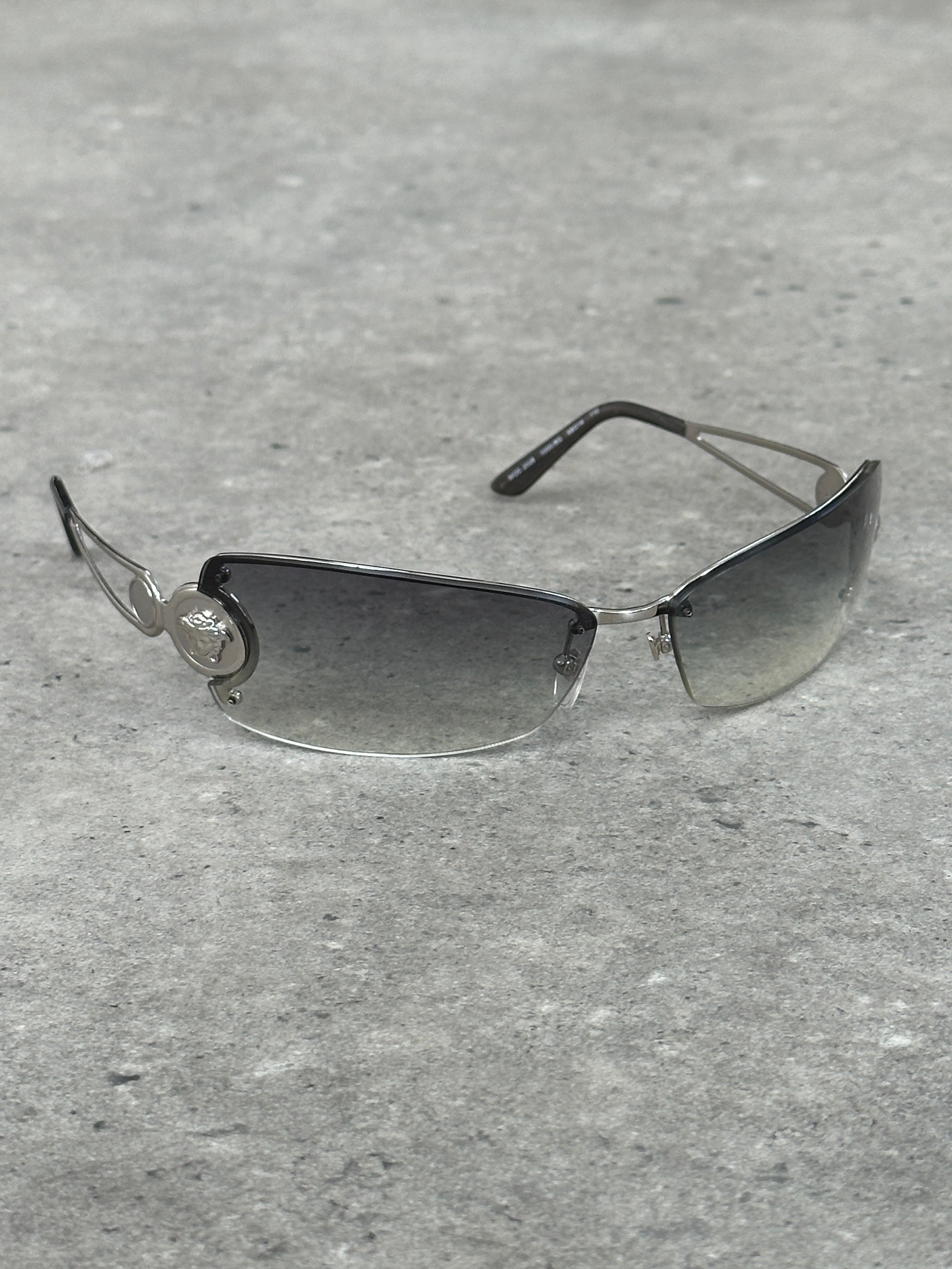 Versace 2000s Medusa Logo Rimless Sunglasses