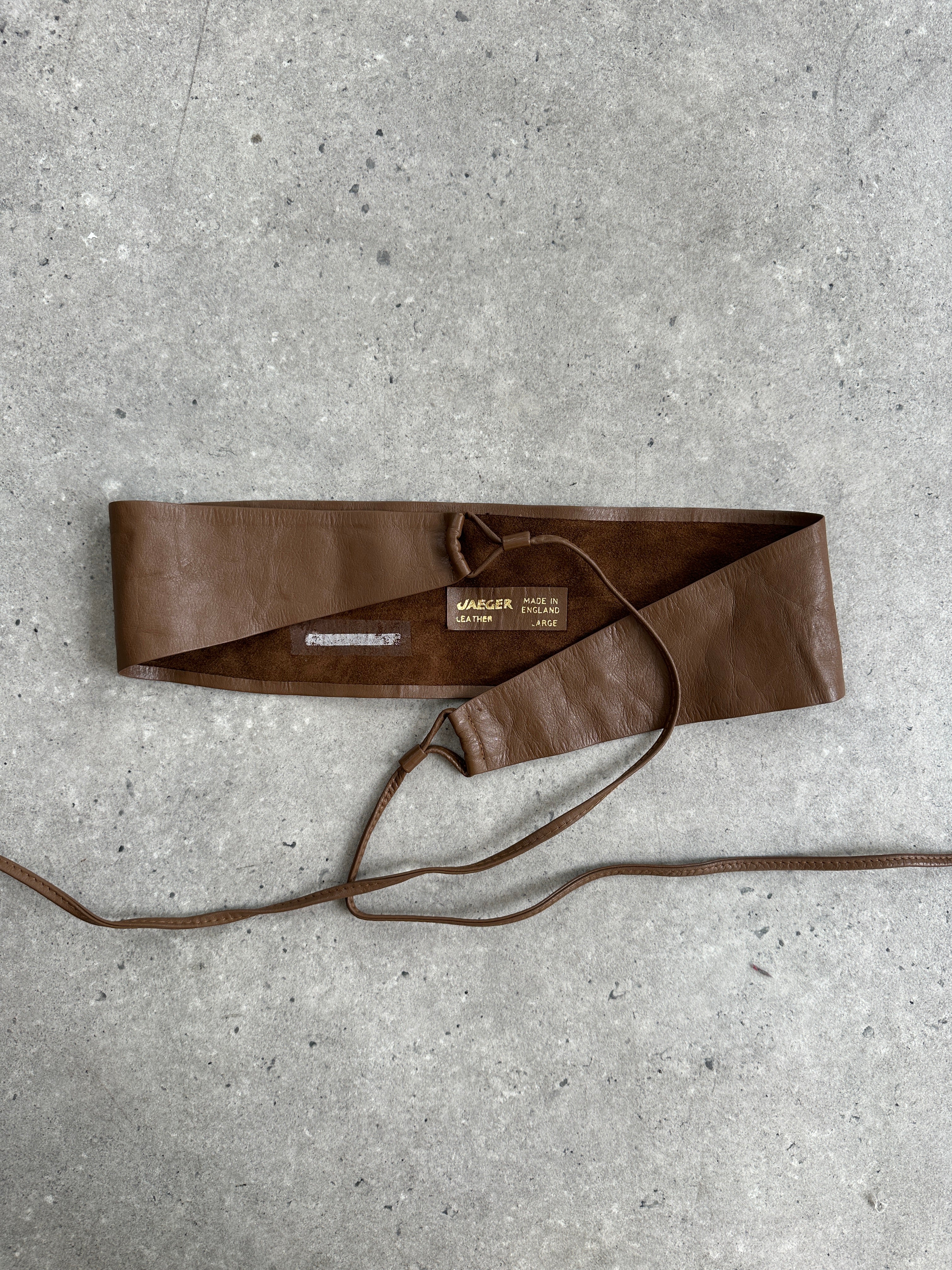 Jaeger 1990s Leather Chunky Wrap Belt - One size