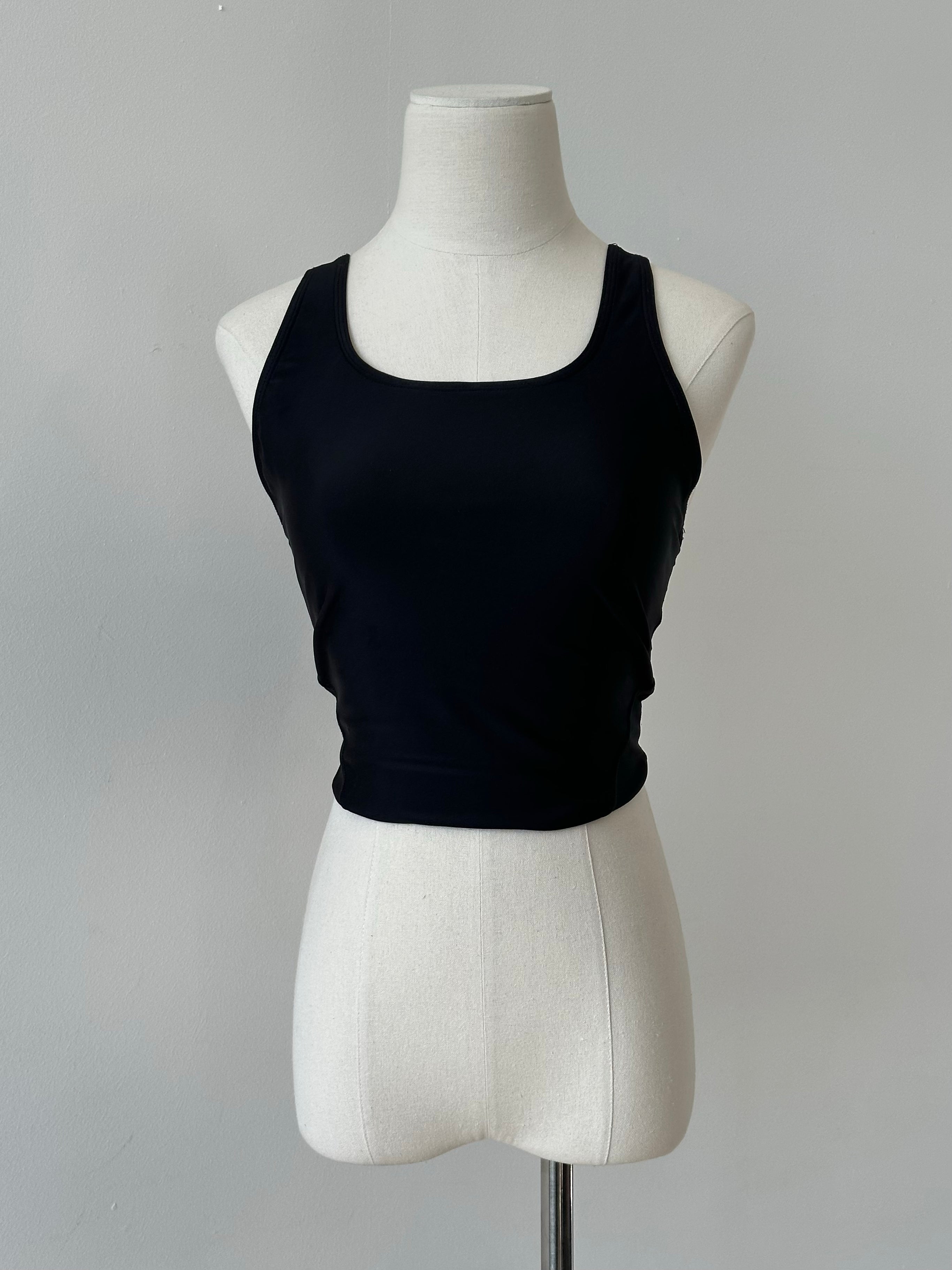 Vintage 2000s Sleeveless Racerback Crop Top - S-M
