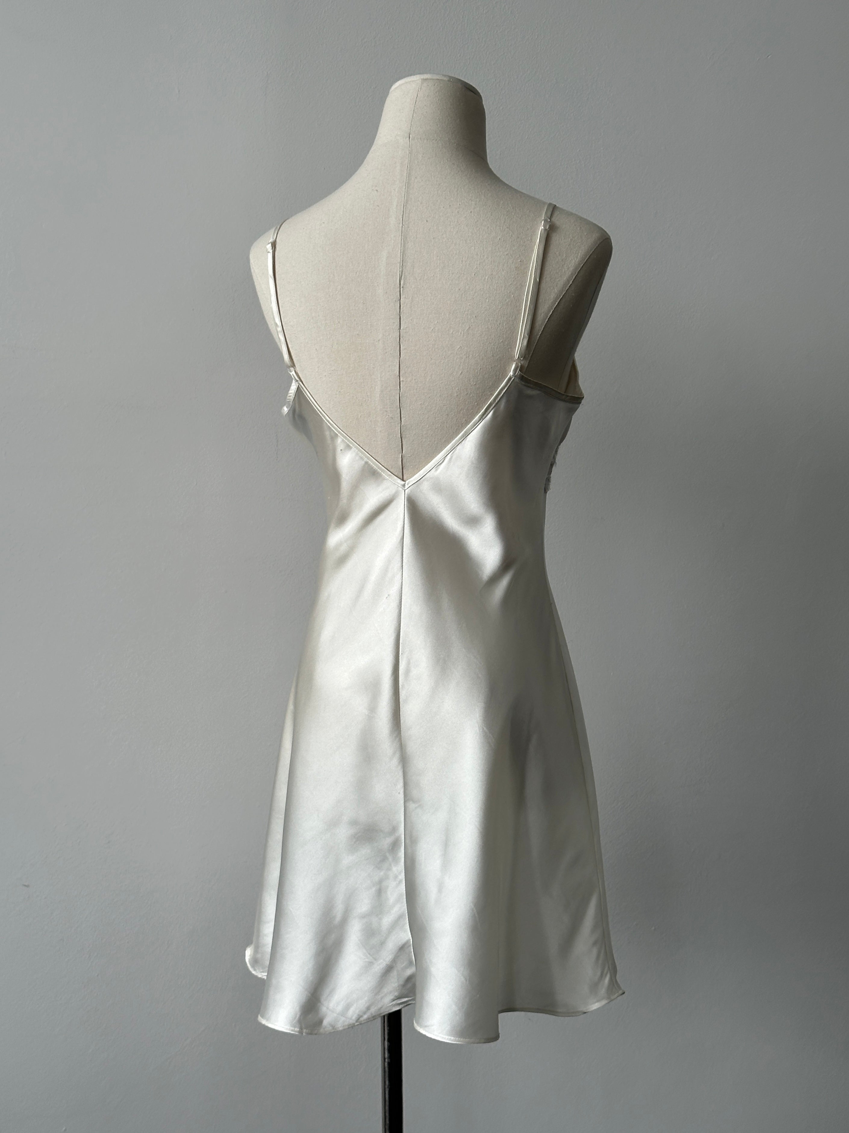 Vintage 2000s Satin Sleeveless Mini Slip Dress