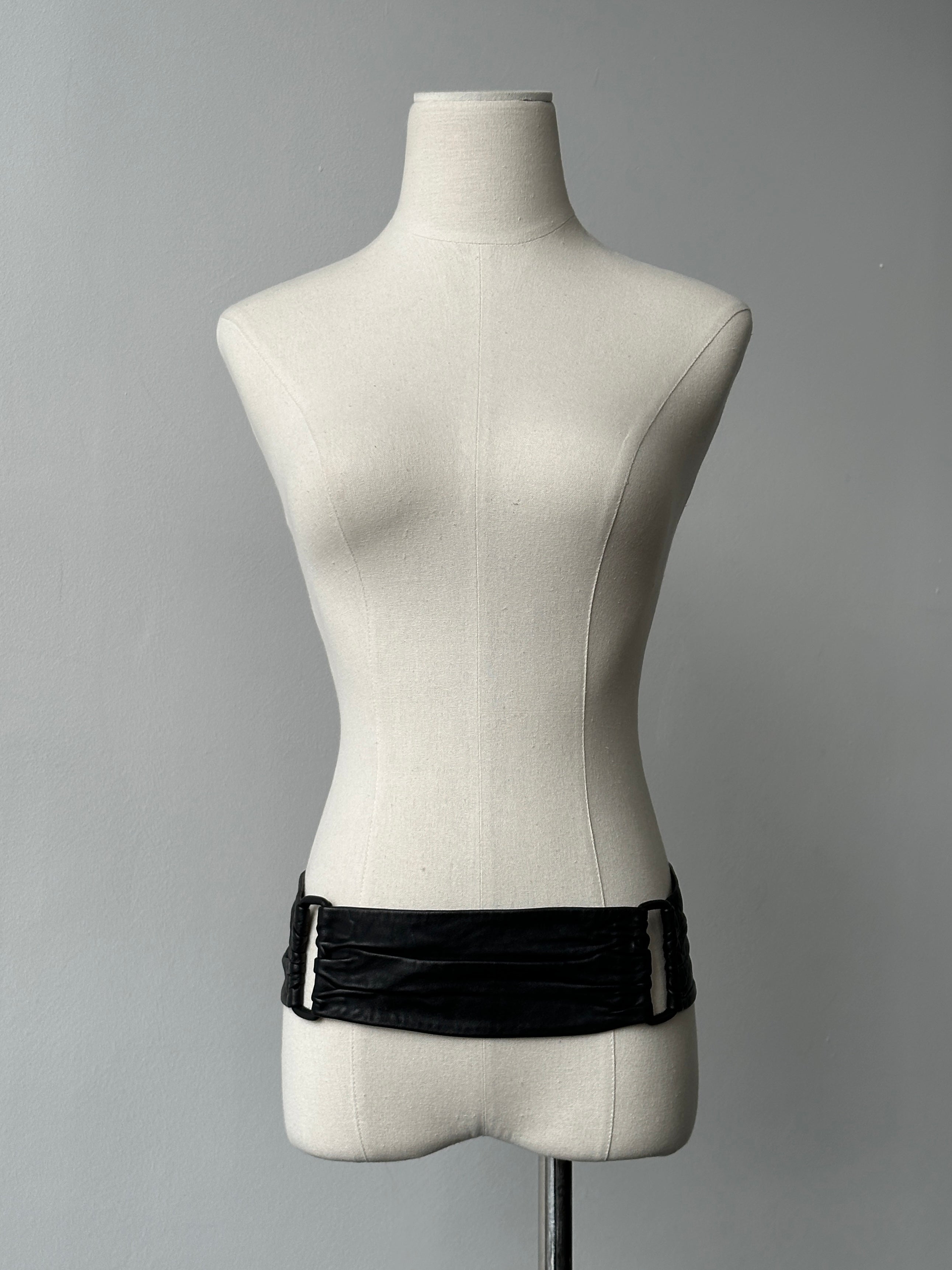 Vintage 1990s Leather Chunky Belt - W32-36