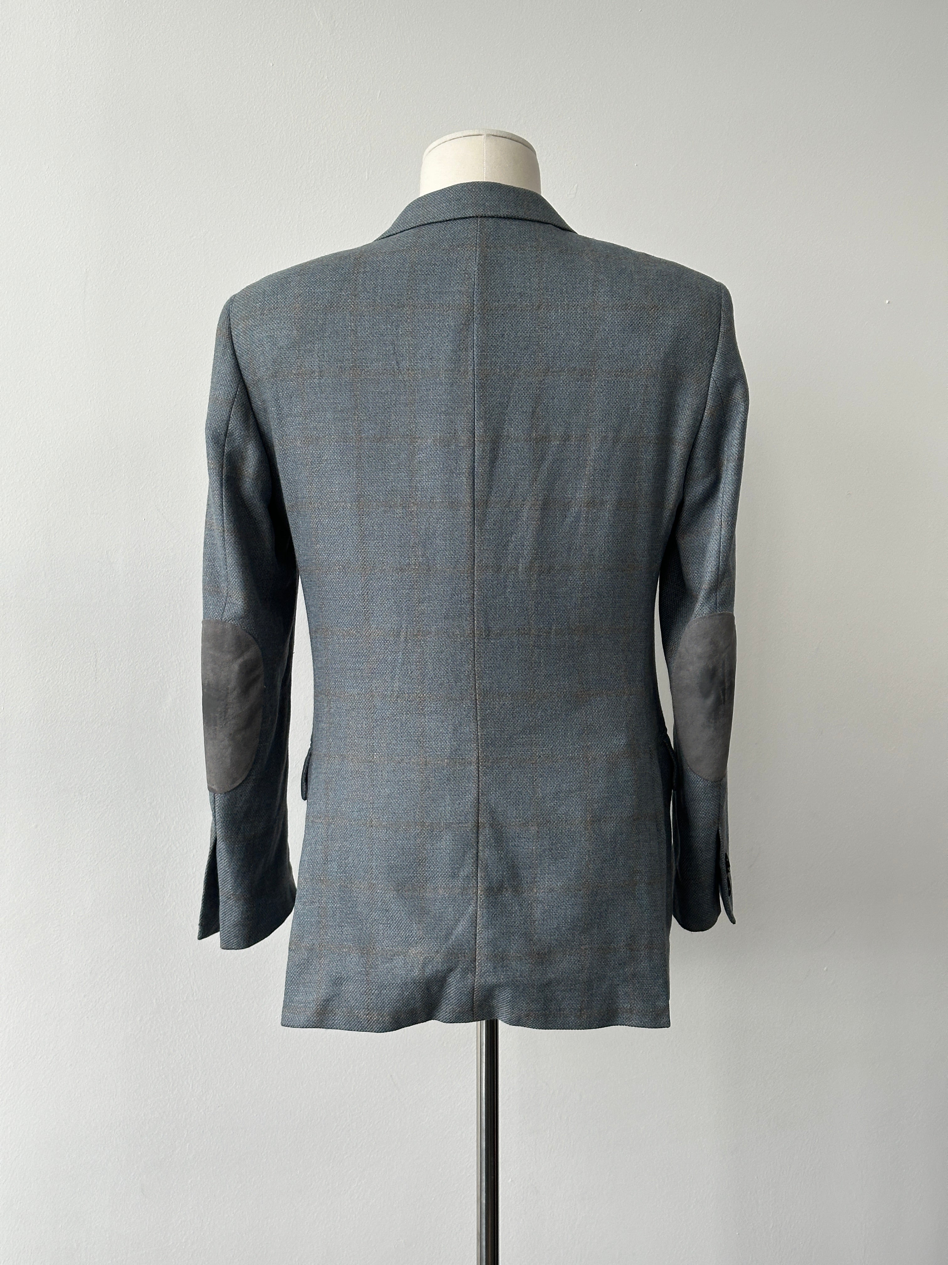 Loro Piana 1990s Check Wool Cashmere Blazer - 36R