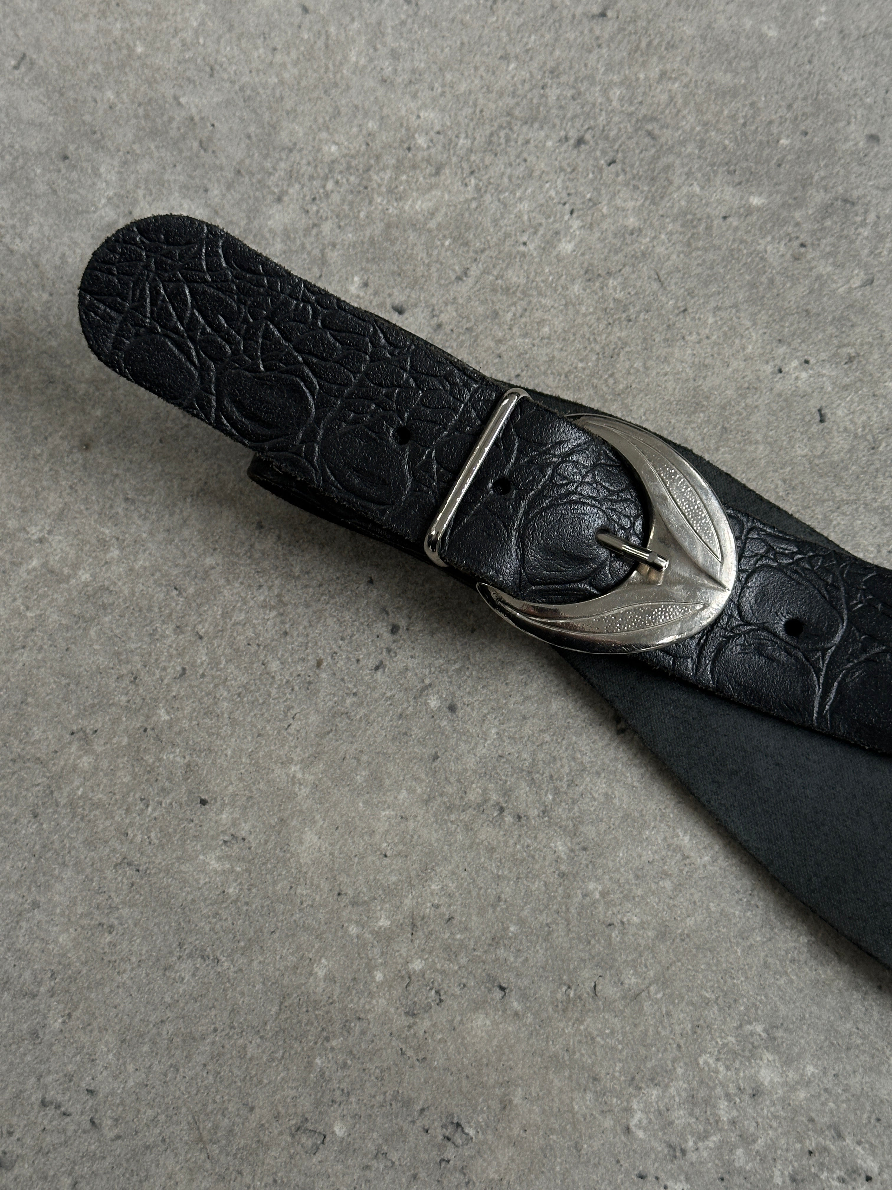 Vintage 1990s Leather Chunky Belt - W30-34