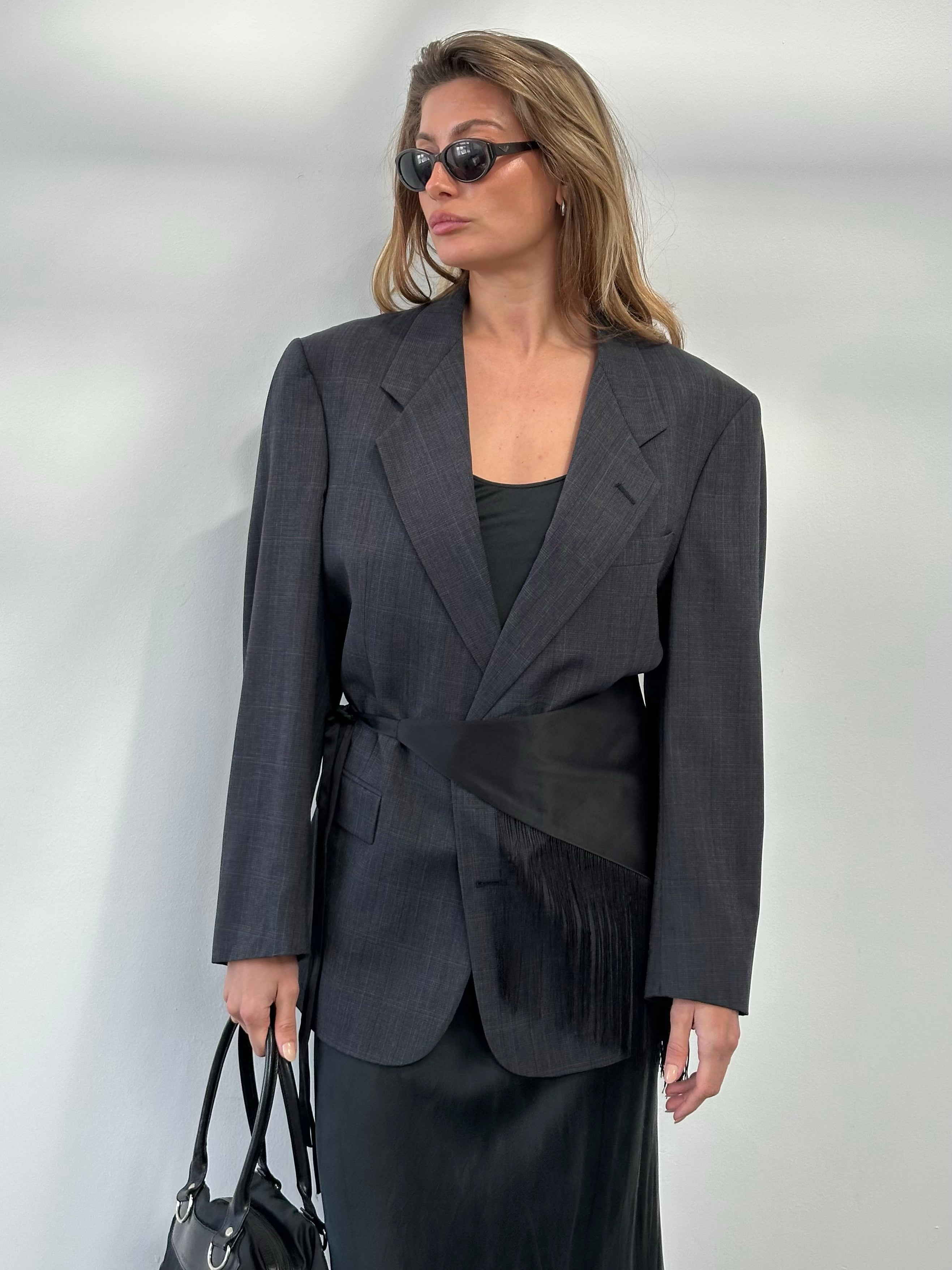 Christian Dior 1980s Check Single Breasted Blazer - XL