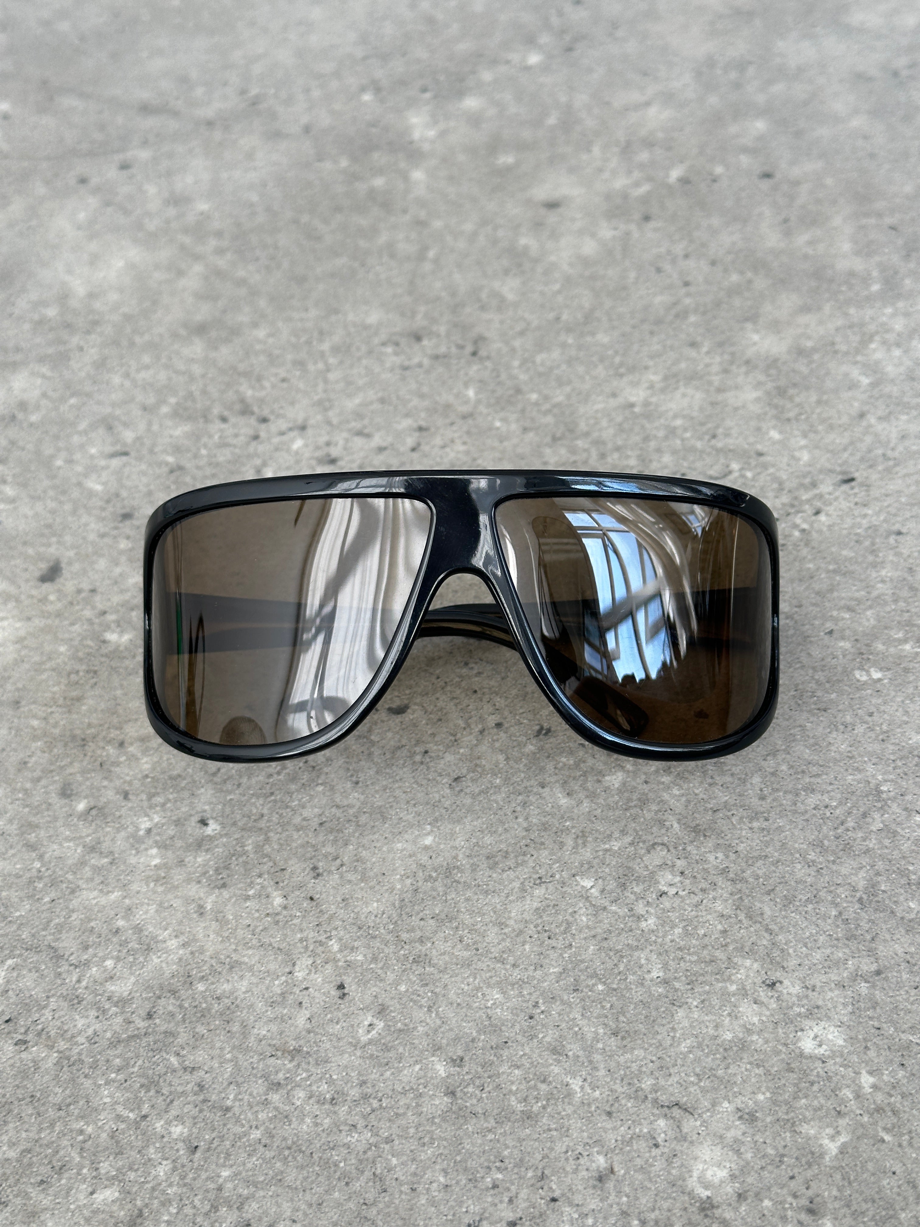Police 2000s Oversized Shield Wrap Logo Sunglasses