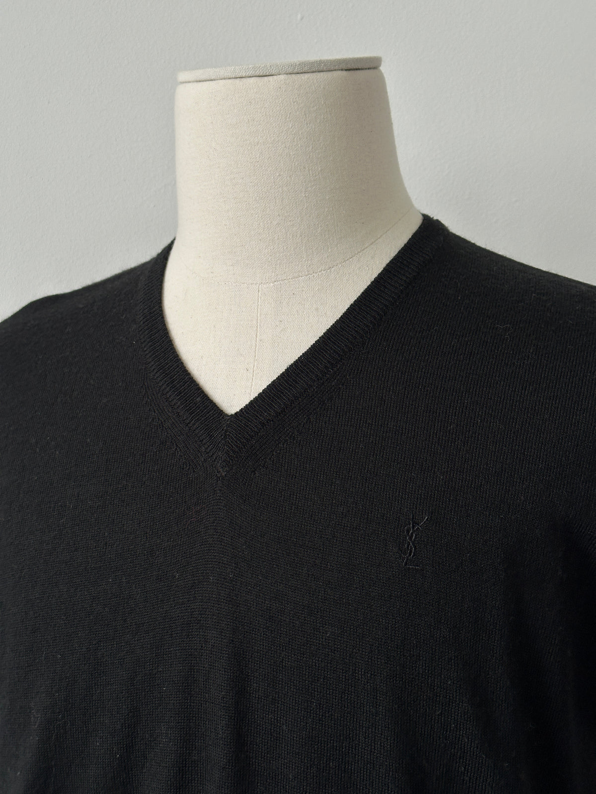 Yves Saint Laurent Pour Homme 1990s Wool Sleevless V Neck Jumper - M
