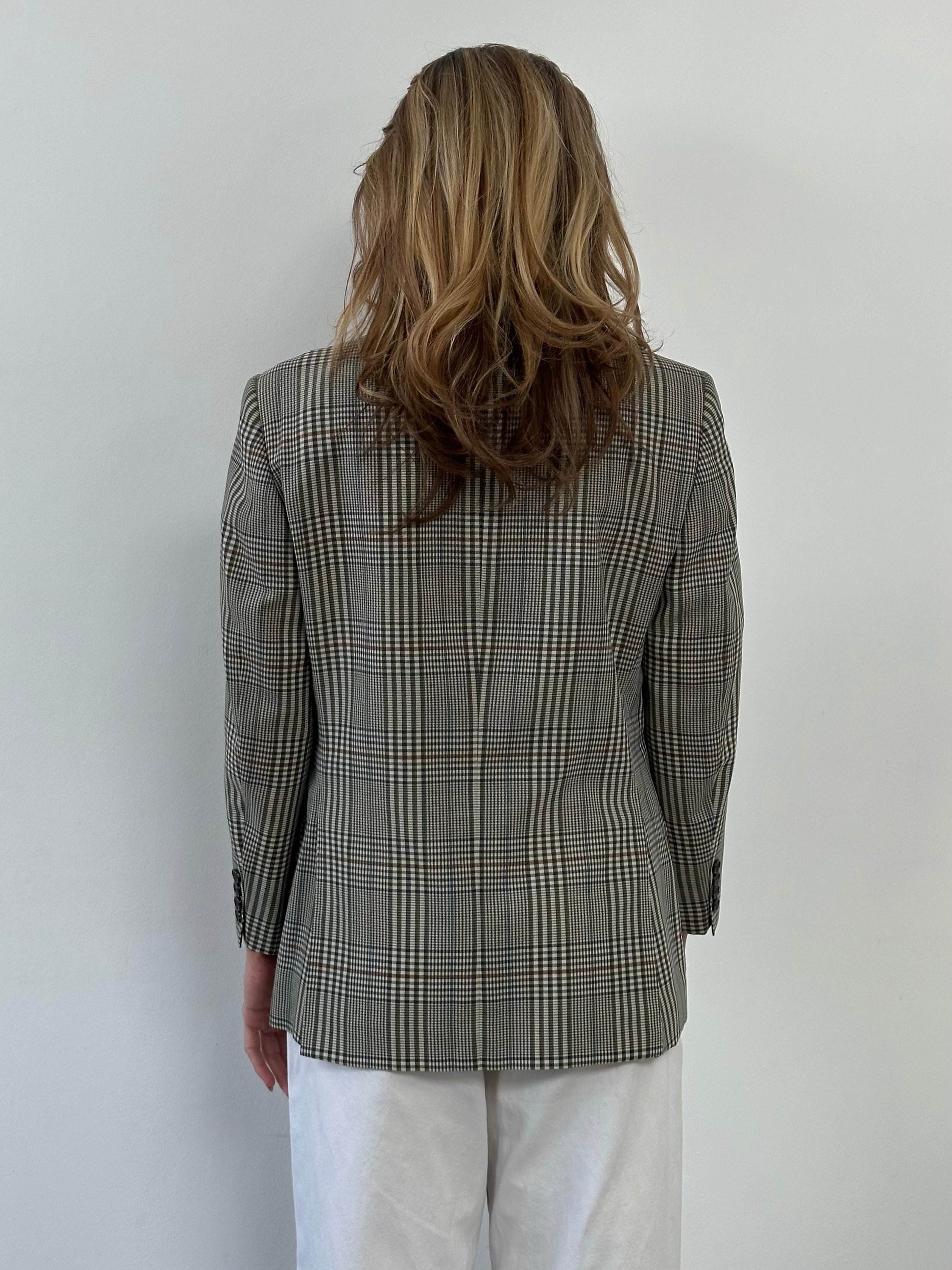 Burberry 1990s Check Single Breasted Blazer - S