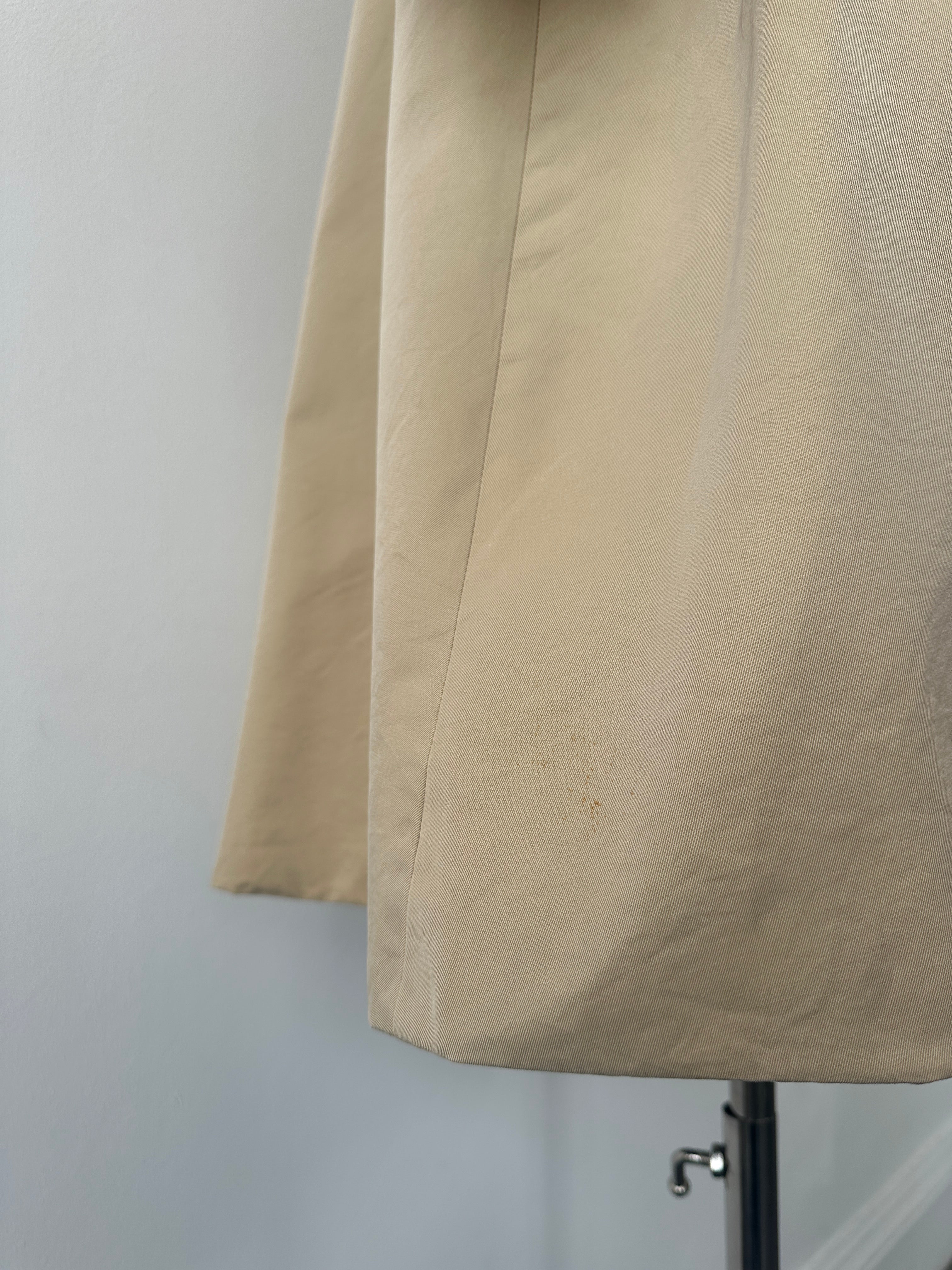 Aquascutum 1980s Aqua 5 Pure Cotton A-Line Trench Coat - S