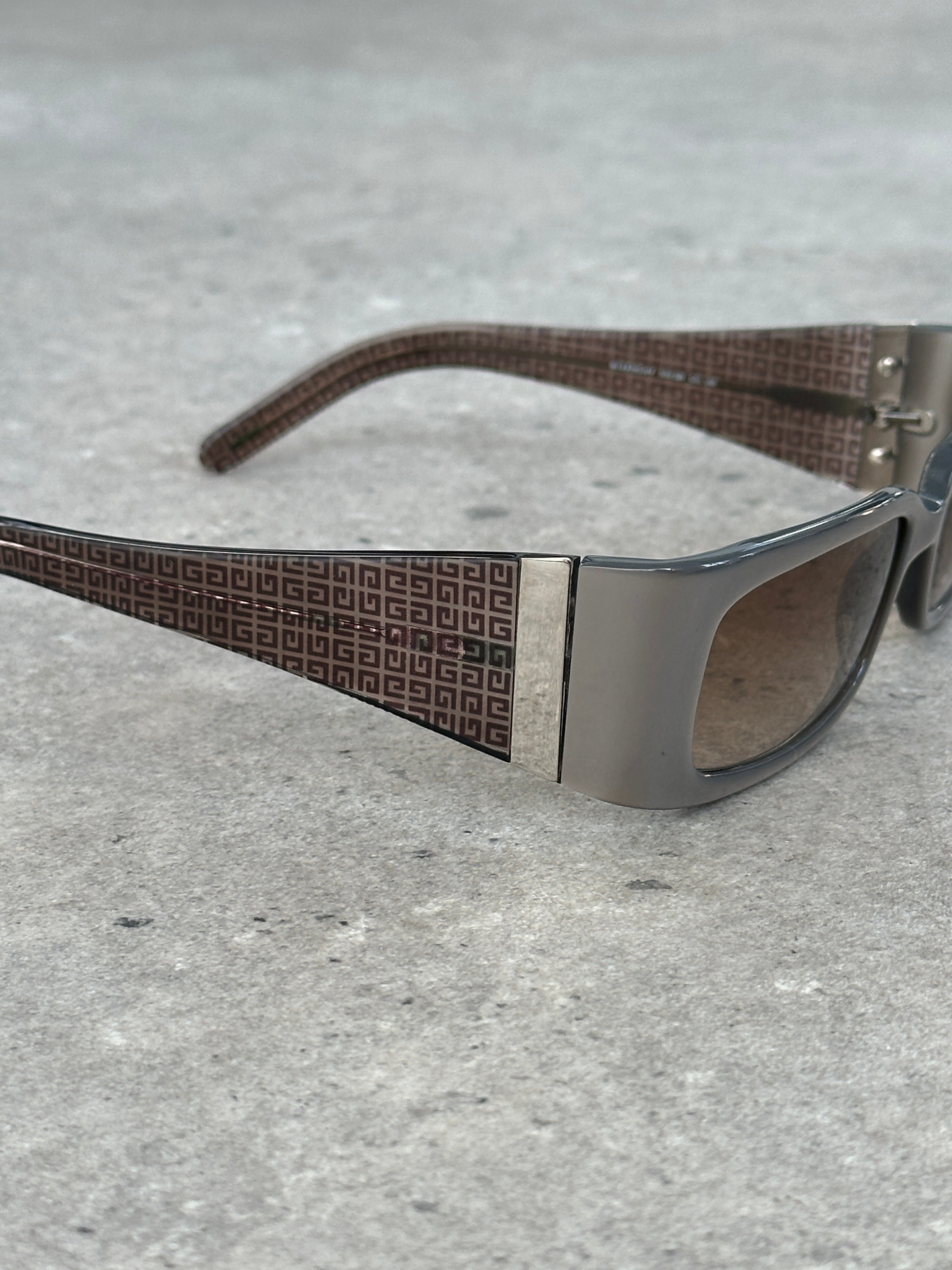 Givenchy 2000s Rectangular Monogram Sunglasses