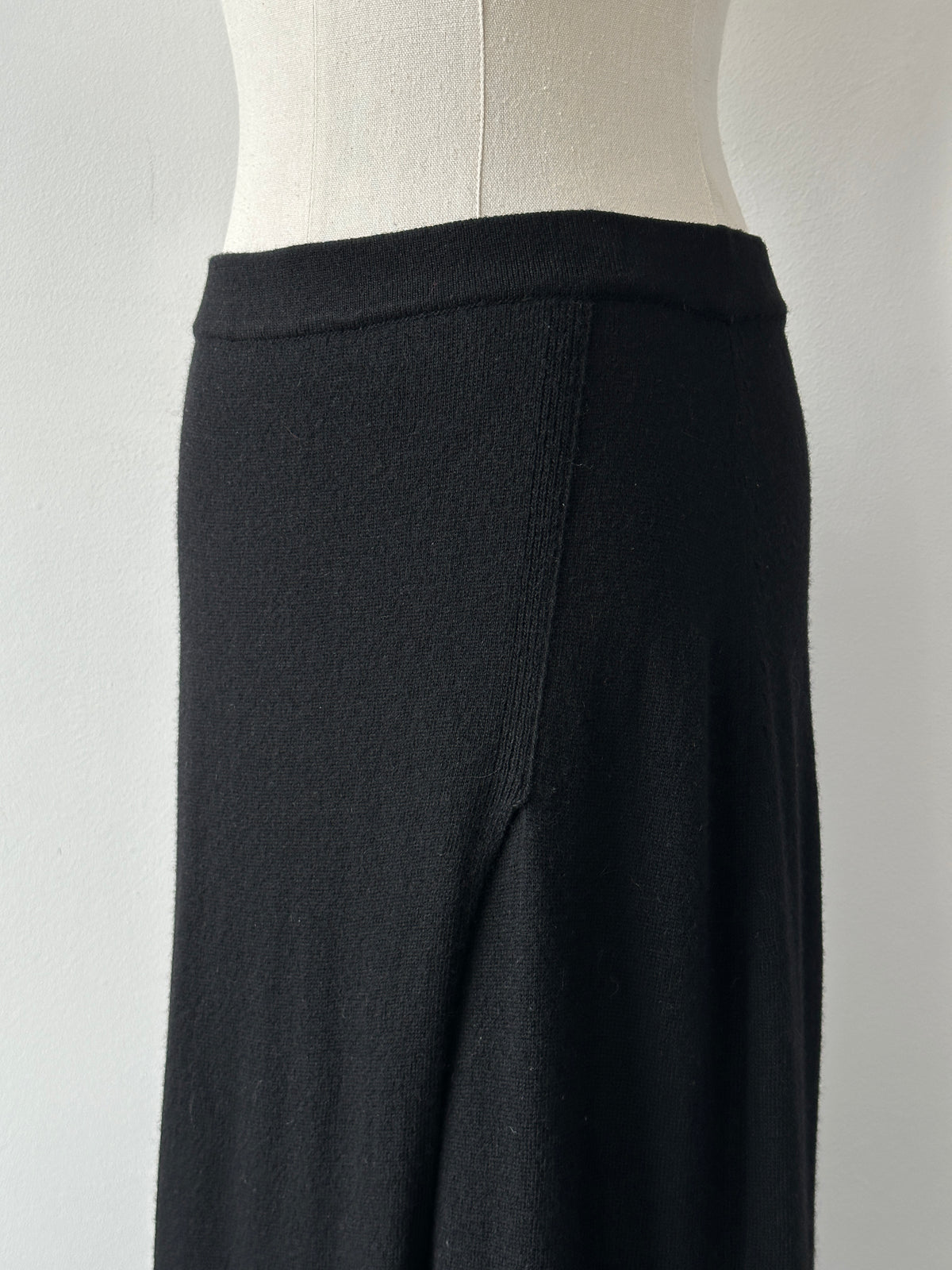 Italian Vintage 2000s Wool Cashmere Front Split Maxi Skirt - W28-30
