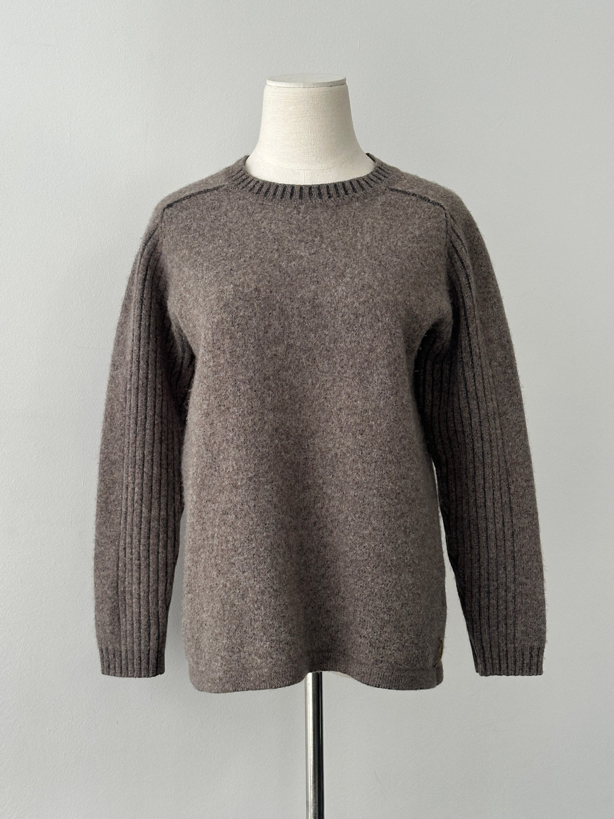 Armani Jeans 1990s Wool Knit Round Collar Jumper - S