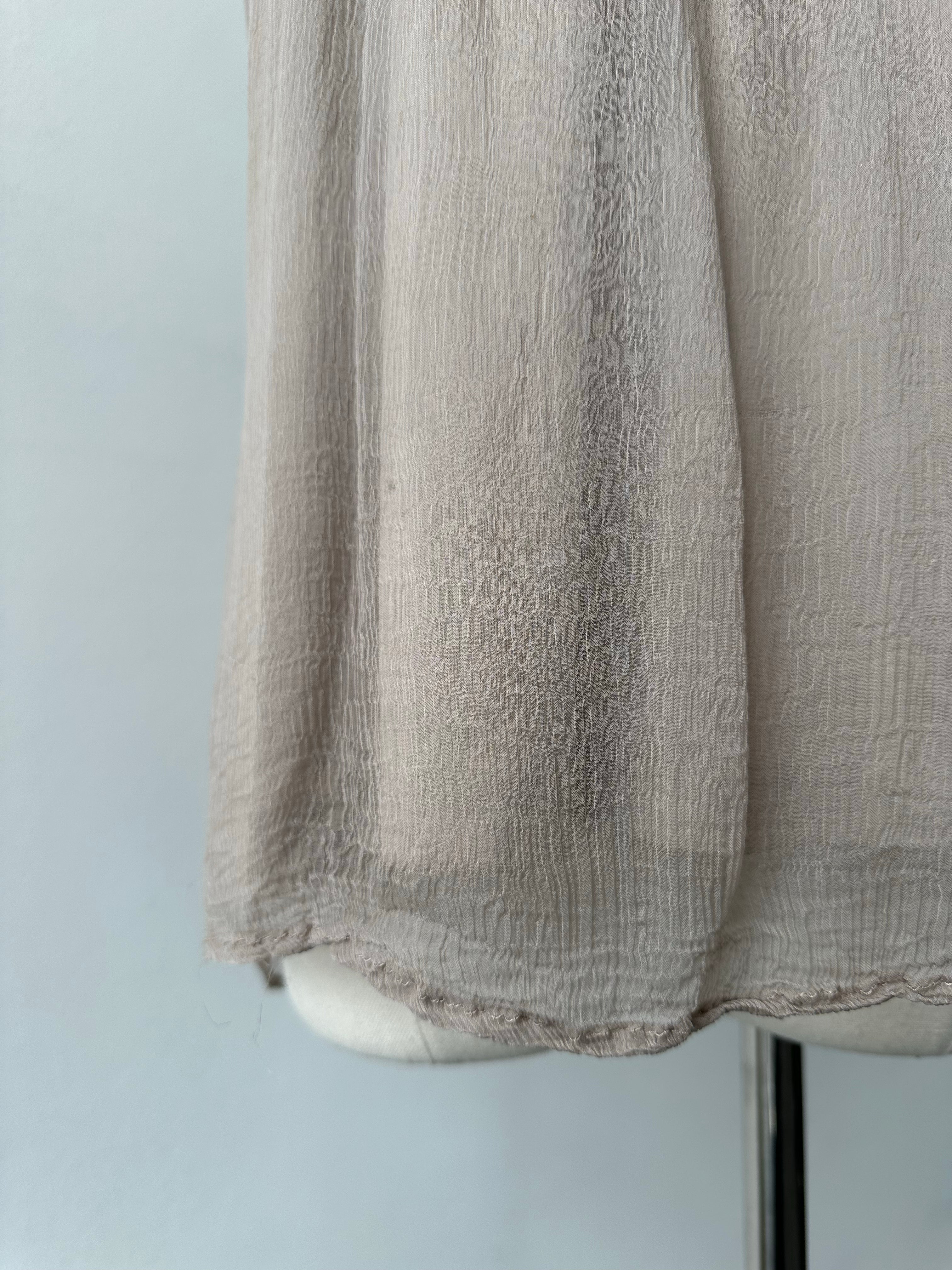 Vintage 2000s Plisse Pearl Sleeveless Top - S