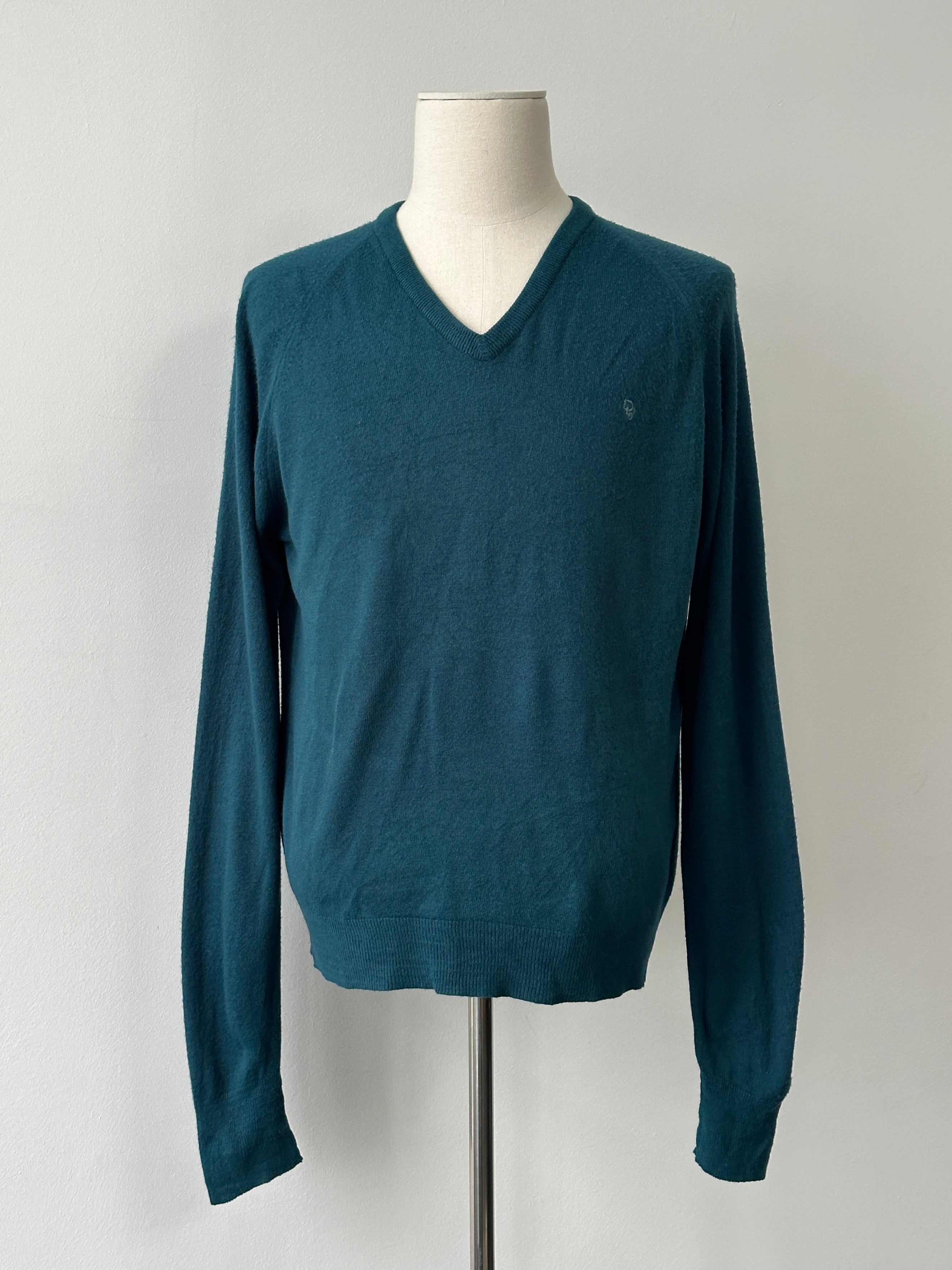 Christian Dior Monsieur 1990s V Neck Knit Logo Jumper - L | SYLK