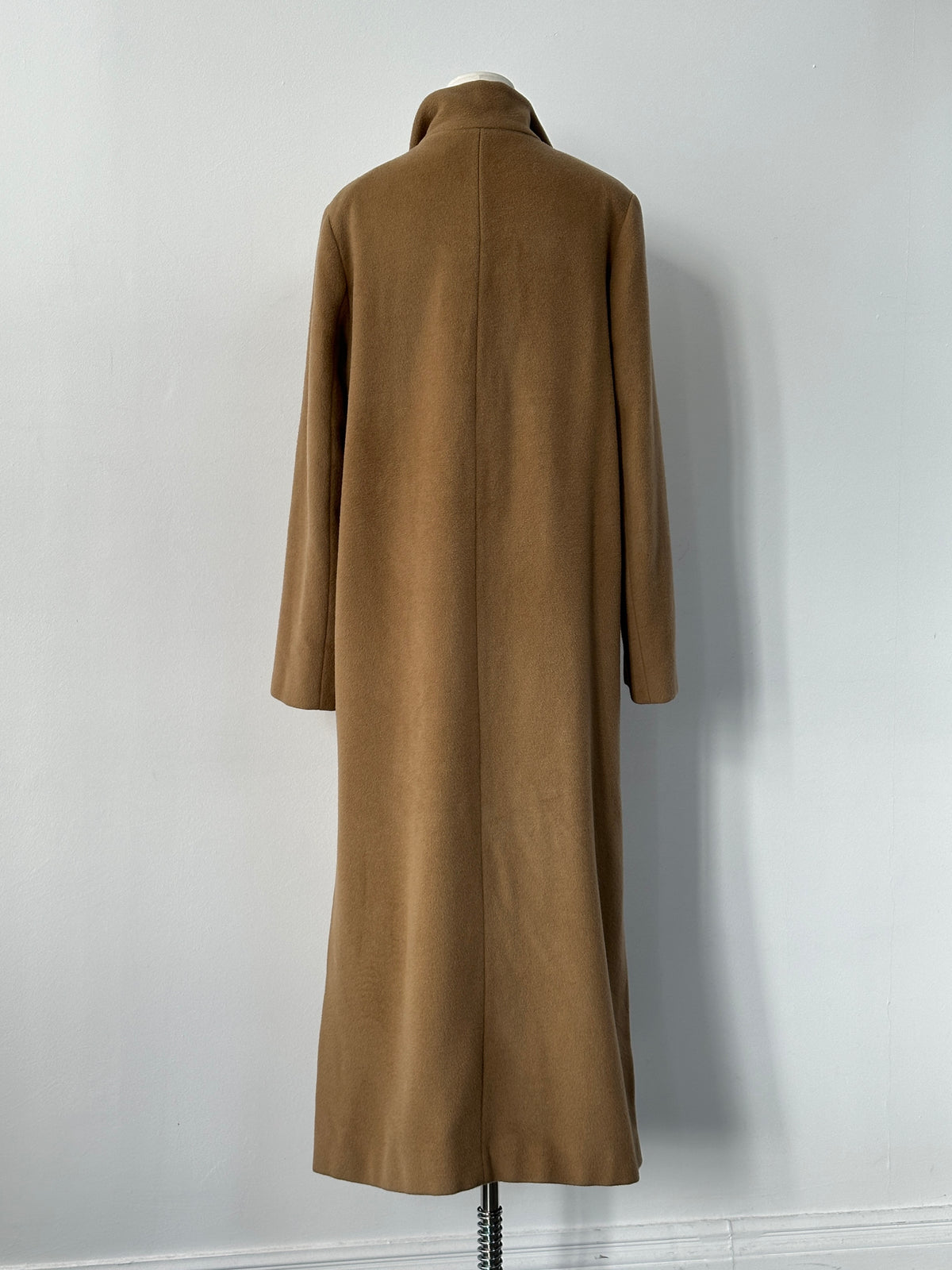 Iblues Italian Vintage 1990s Wool High Neck Floor Length Coat - L