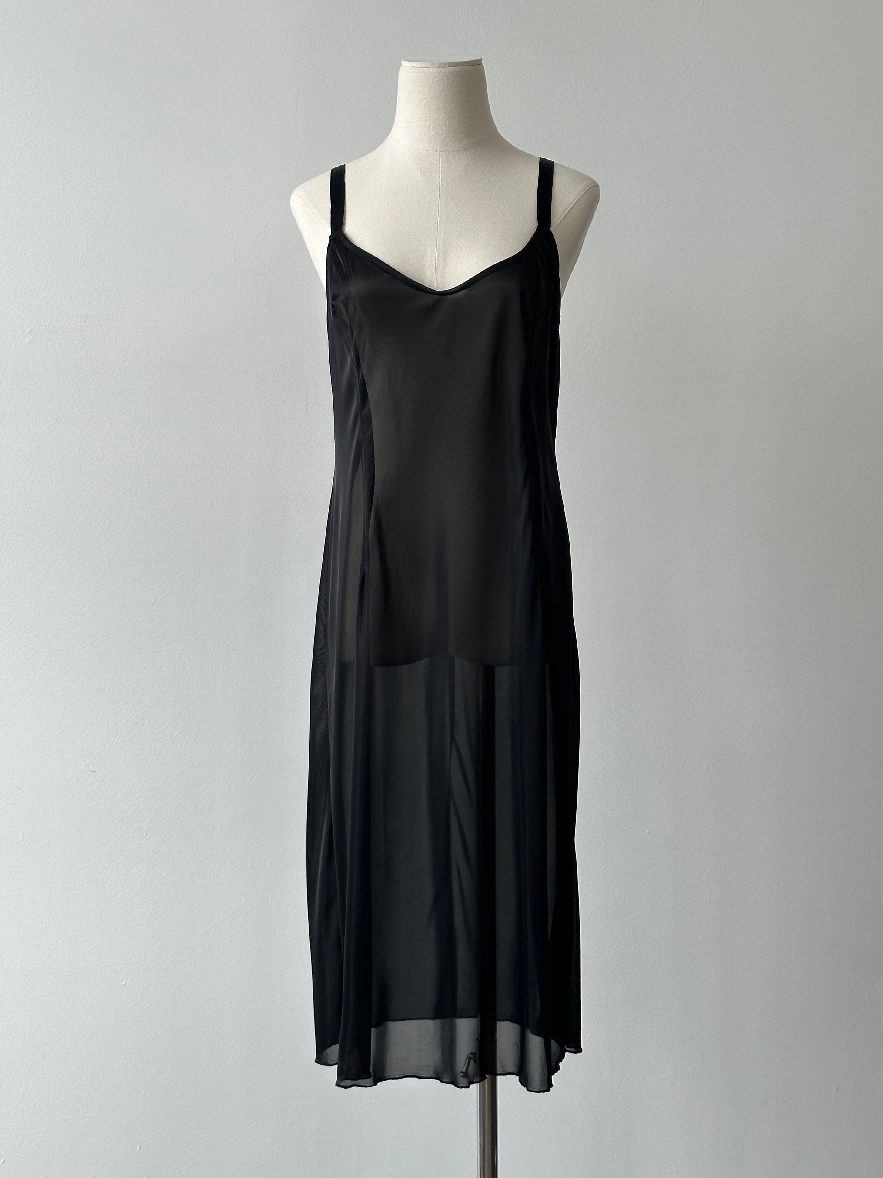 Vintage 2000s Sheer Midi Slip Dress - S-M