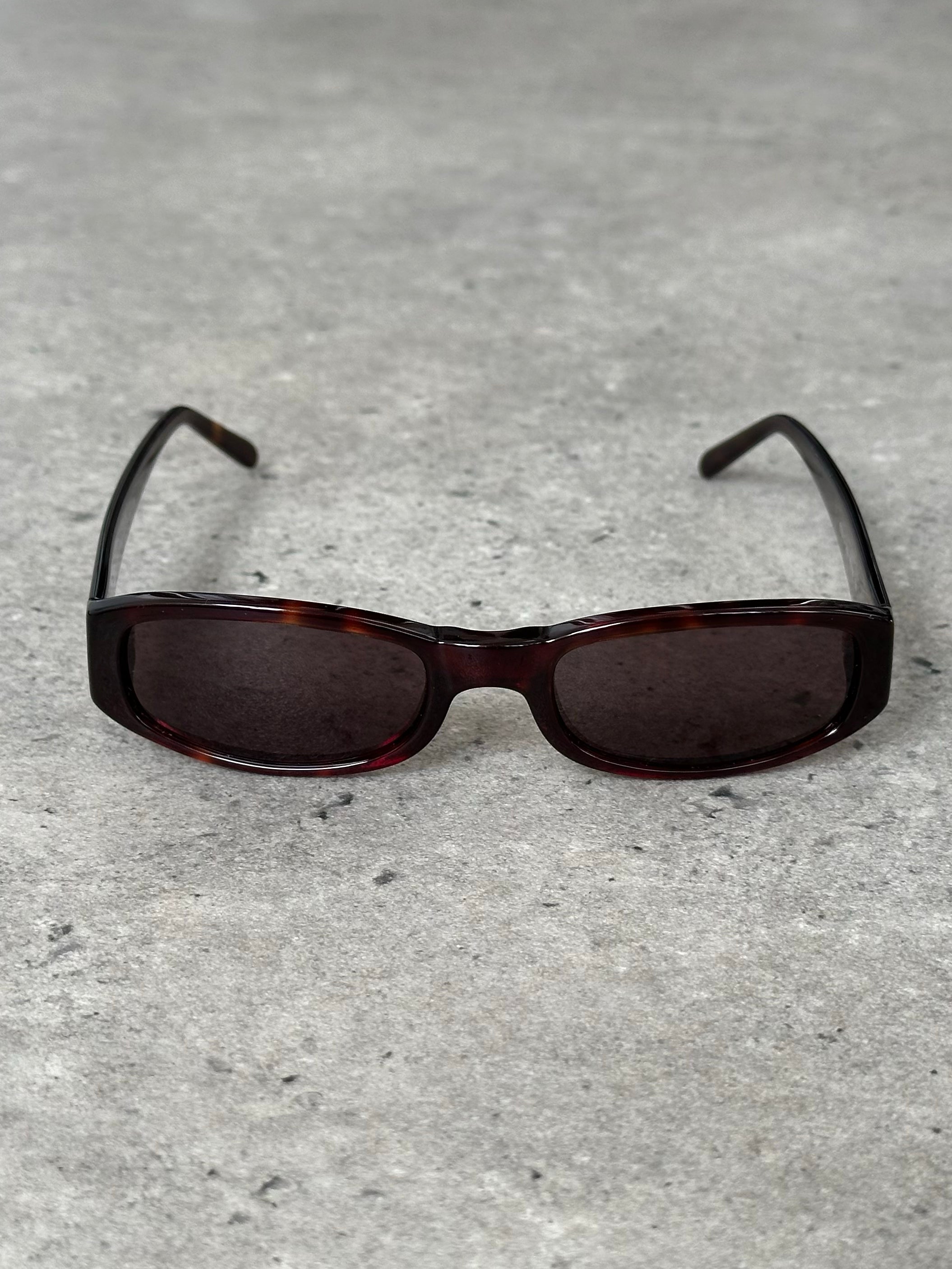Emporio Armani 1990s Tortoiseshell Rectangle Mini Sunglasses