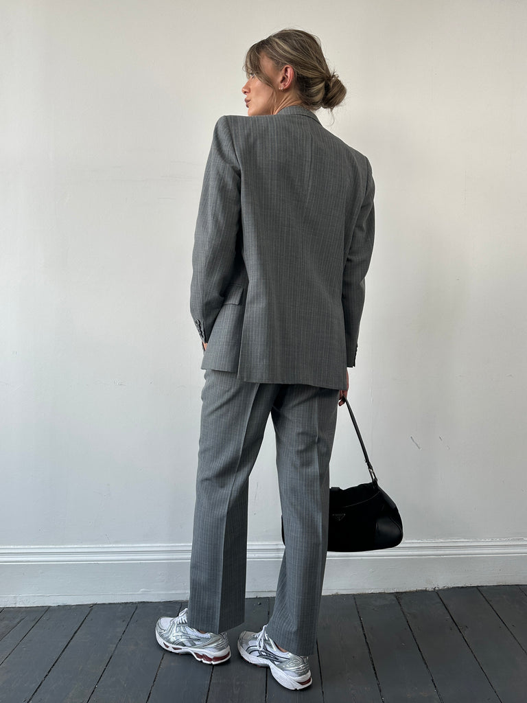 Christian Dior Monsieur Pinstripe Wool Single Breasted Suit - 40S/W34 - SYLK