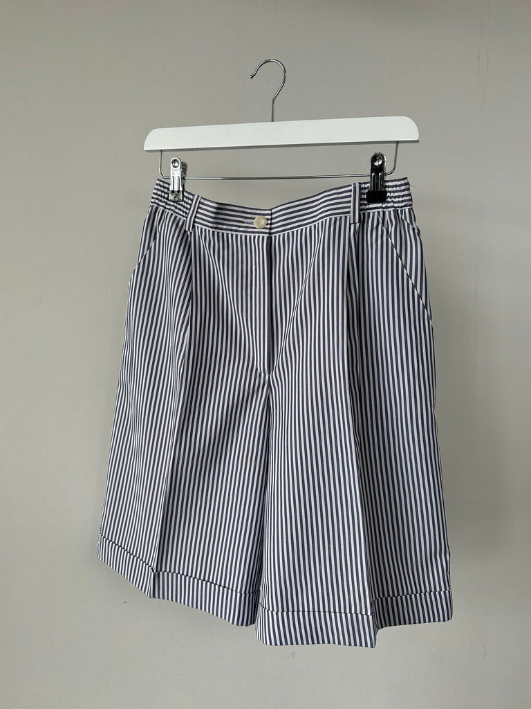 Vintage Stripe Pleated Boy Shorts - W28-30 - SYLK