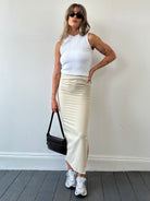 St Michael Ribbed Cotton Sleeveless Vest - M - SYLK