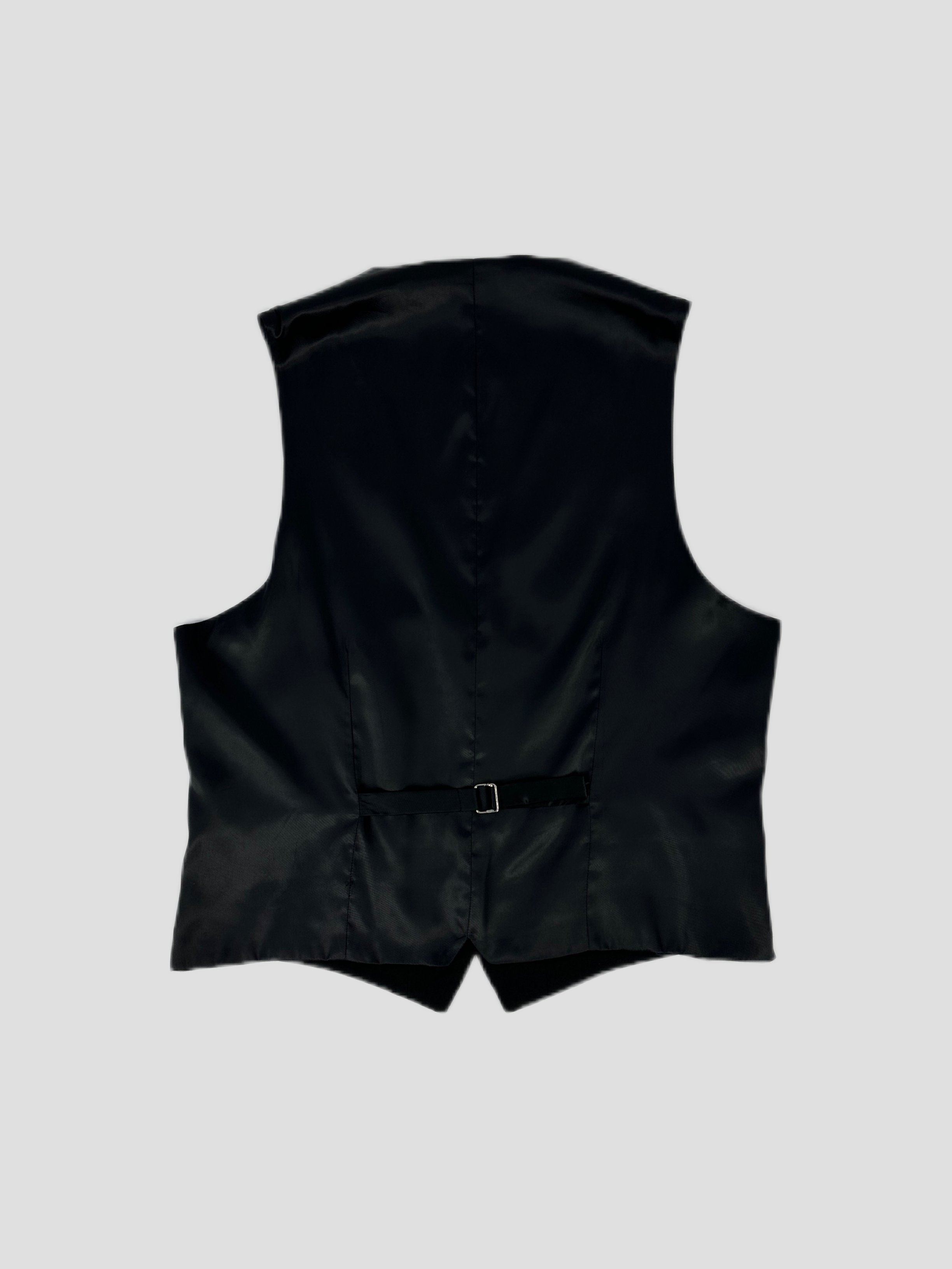 Vintage tailored single-breasted waistcoat in size M/L, classic coat with structured fit and vintage-inspired design.