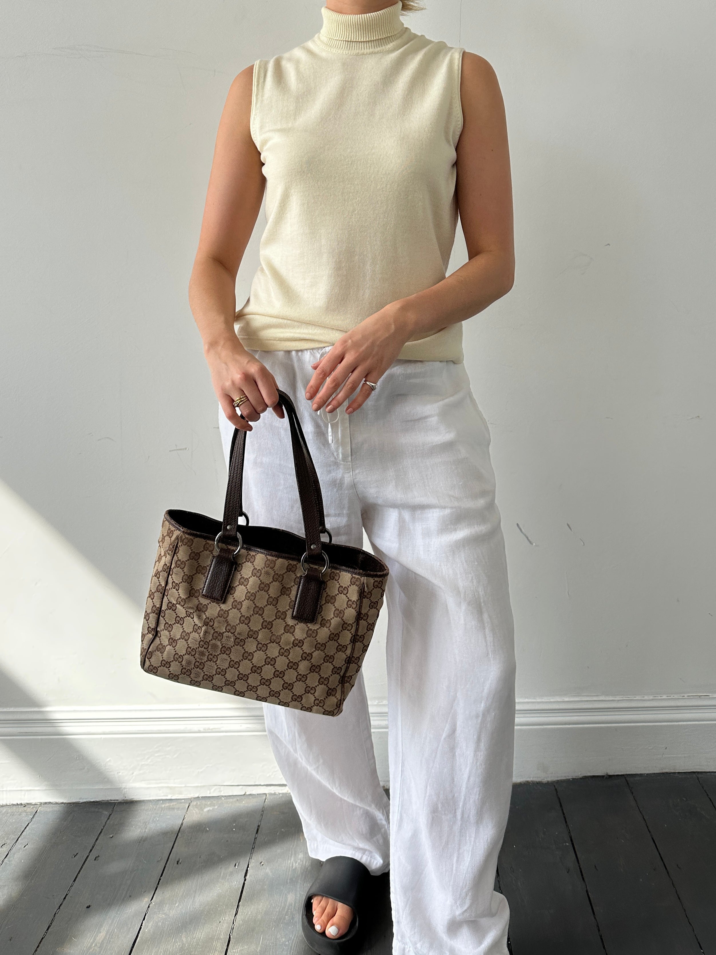 Armani Collezioni Sleeveless Turtle Neck Virgin Wool Jumper - S/M - SYLK