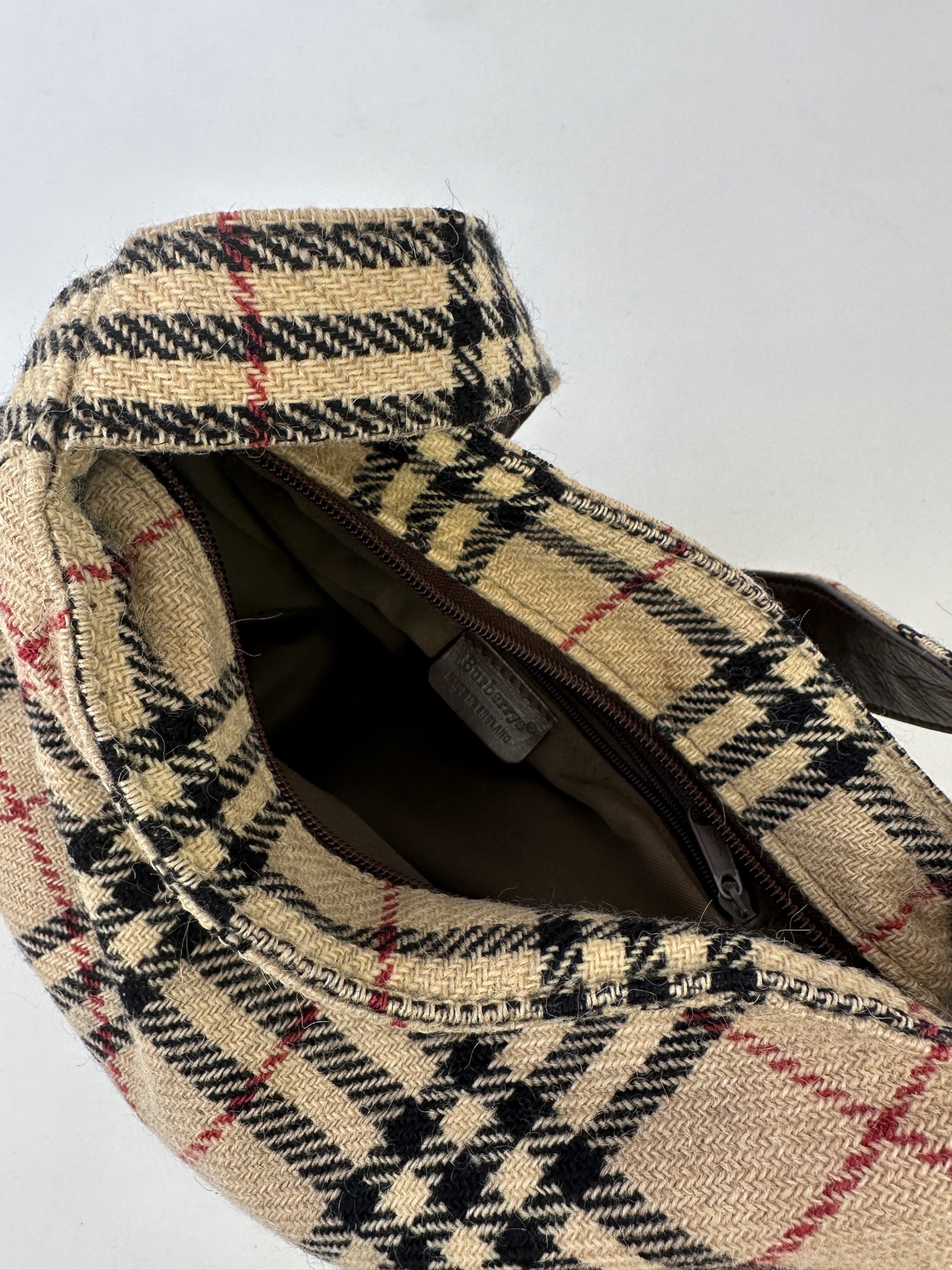 Burberry Nova Check Wool Shoulder Bag - SYLK