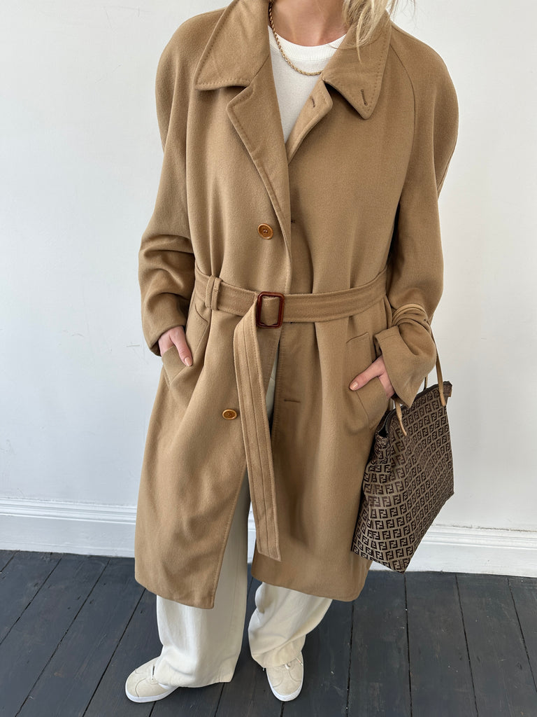 Burberry wool camel coat Outlet