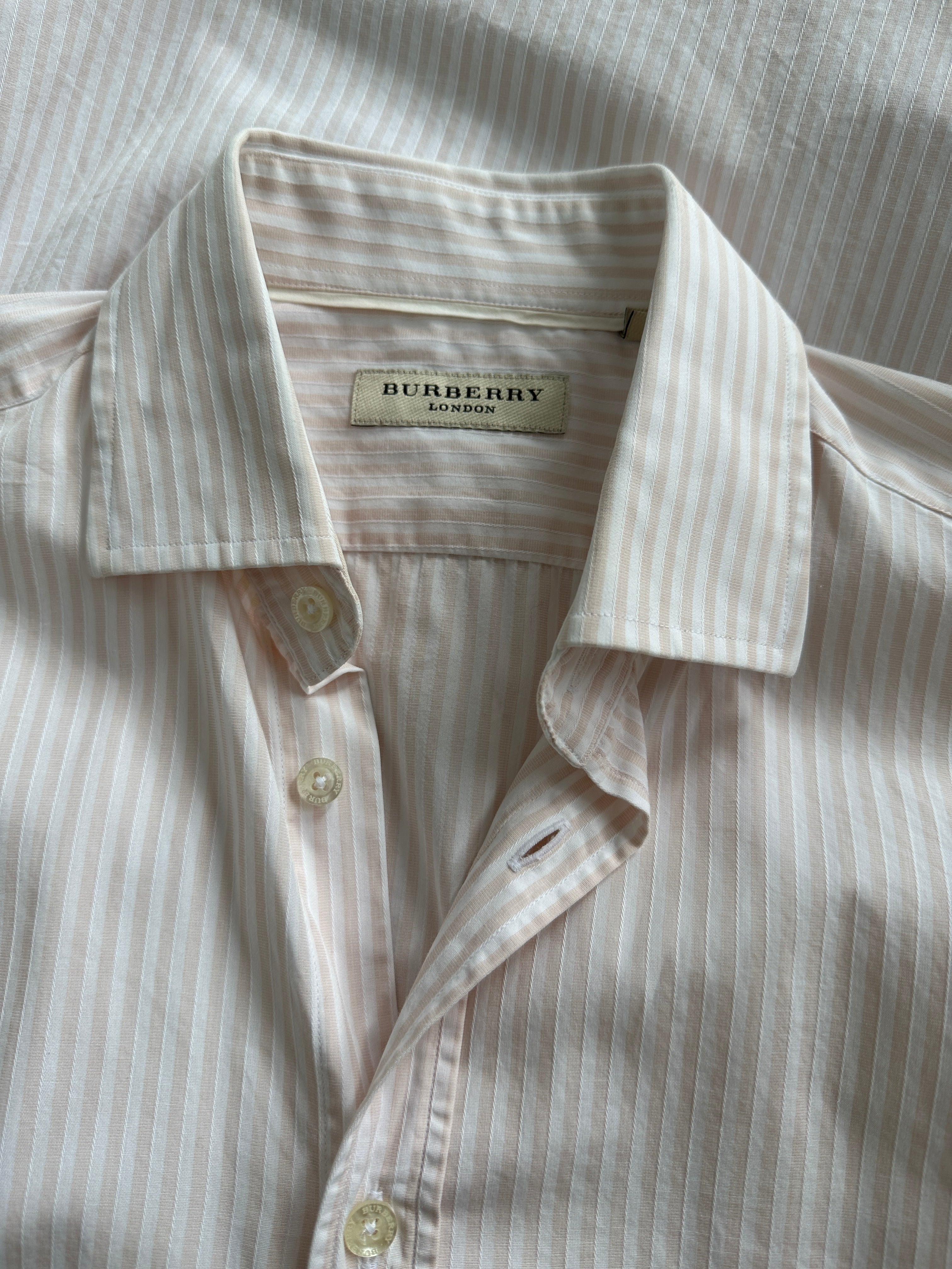 Burberry London Stripe Pure Cotton Dress Shirt - S - SYLK