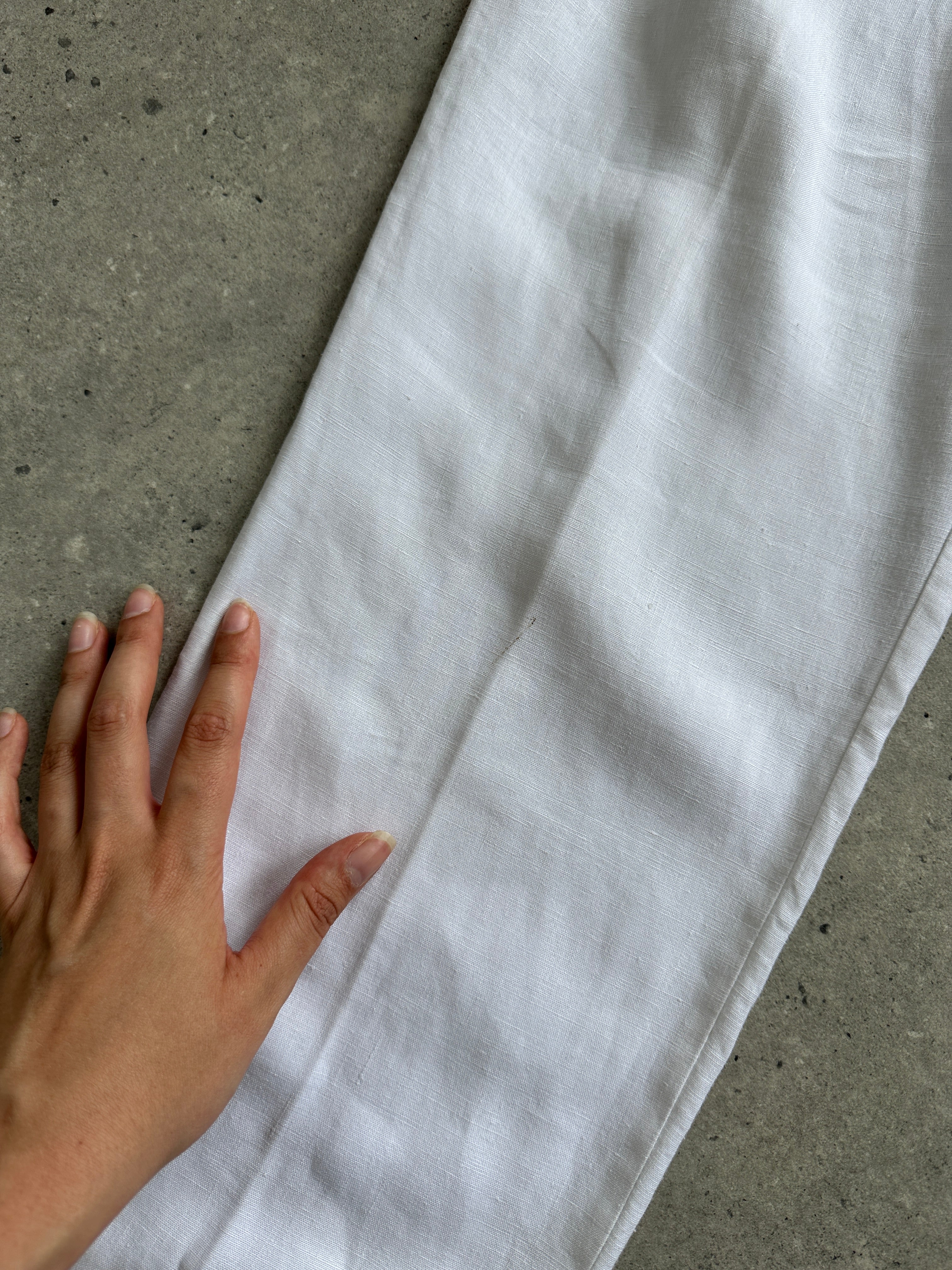 Valentino Miss V Pure Linen High Waisted Trousers - SYLK