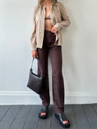 Marella Linen High Waisted Trousers - W27 - SYLK