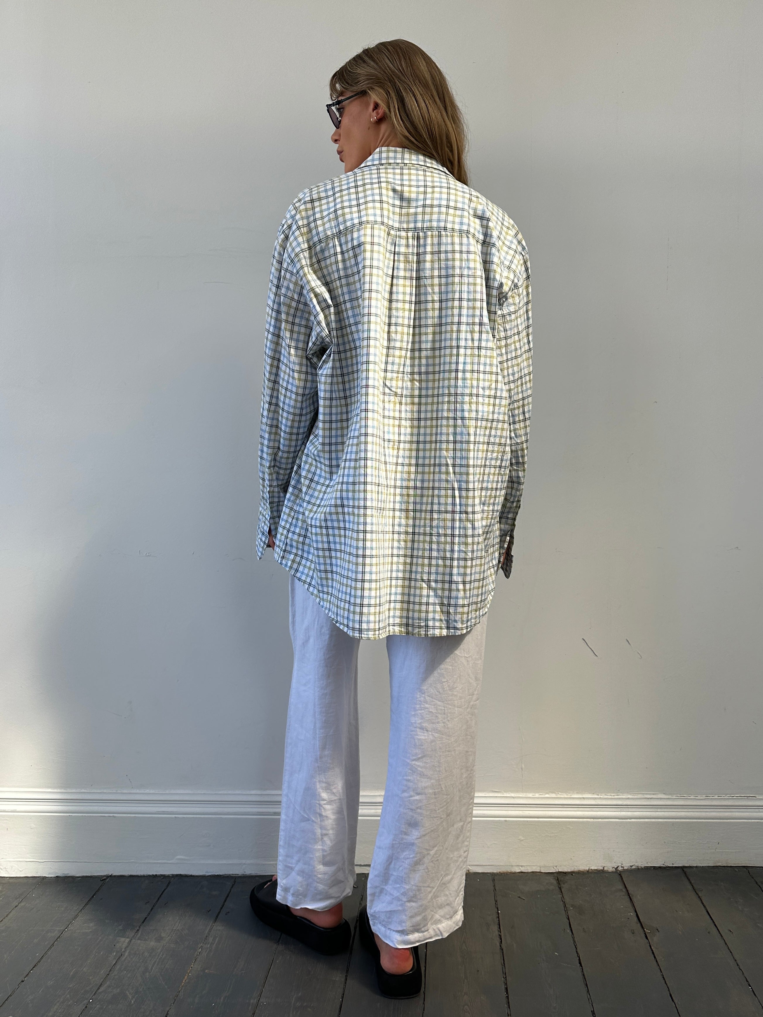 Burberry London Check pure cotton logo shirt in XXL, featuring the signature check pattern and classic button-down design.