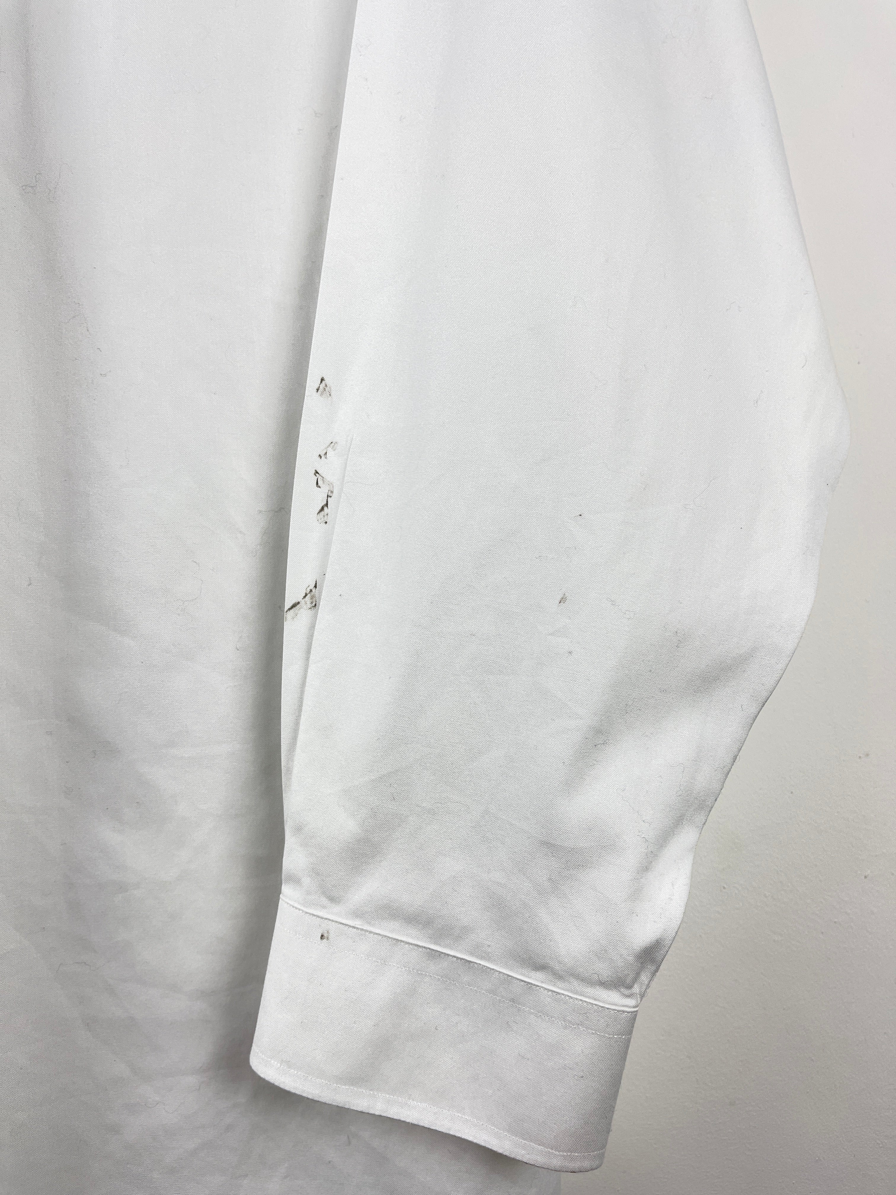 L.L.Bean oversized 2XL cotton shirt displayed flat, showing soft fabric and relaxed fit in a natural color.