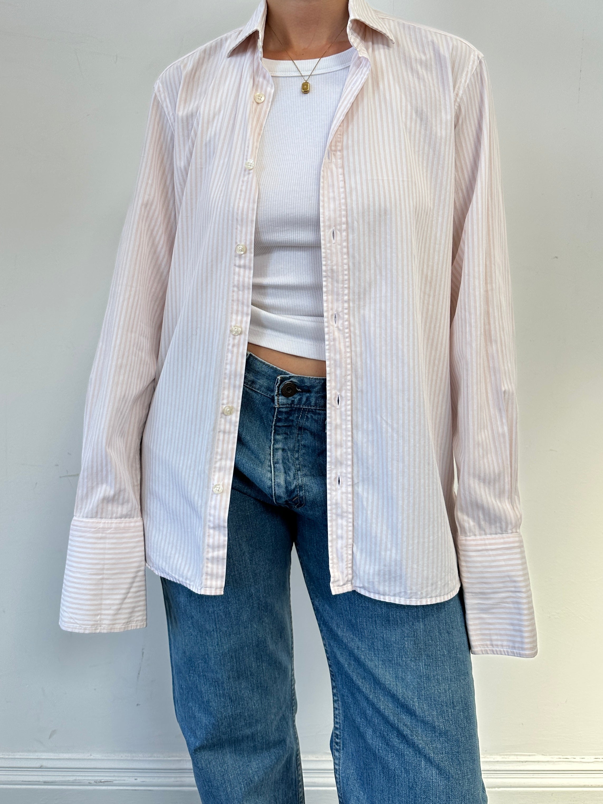 Burberry London Stripe Pure Cotton Dress Shirt - S - SYLK