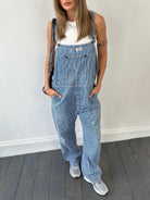 Dickies Pinstripe Pure Cotton Dungarees - M/L - SYLK