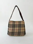 Burberry Nova Check Wool Shoulder Bag - SYLK