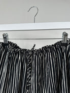 St Michael Drawstring Wide Leg Striped Shorts - M/L - SYLK