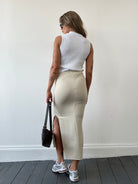 St Michael Ribbed Cotton Sleeveless Vest - M - SYLK