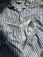 St Michael Brushed Cotton Stripe Pyjama Two Piece Set - L/W28 - SYLK