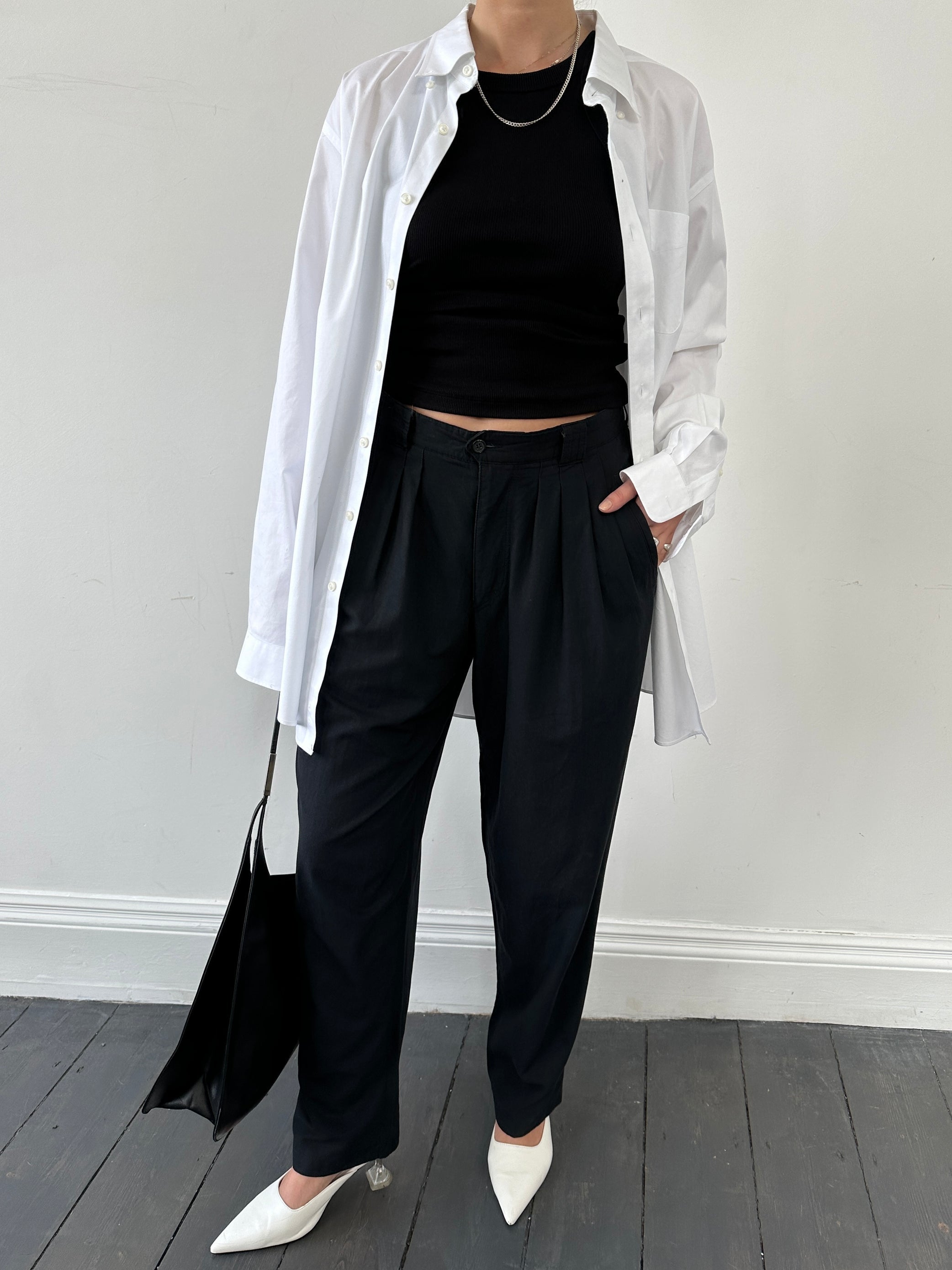 L.L.Bean oversized cotton shirt in 2XL, displayed on a hanger, featuring a relaxed fit and classic button-up style.
