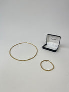 Pierre Cardin Gold Plated Necklace & Bracelet Chain Set - SYLK