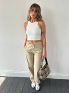 Guess Cotton Pull On Straight Leg Trousers - W29 - SYLK