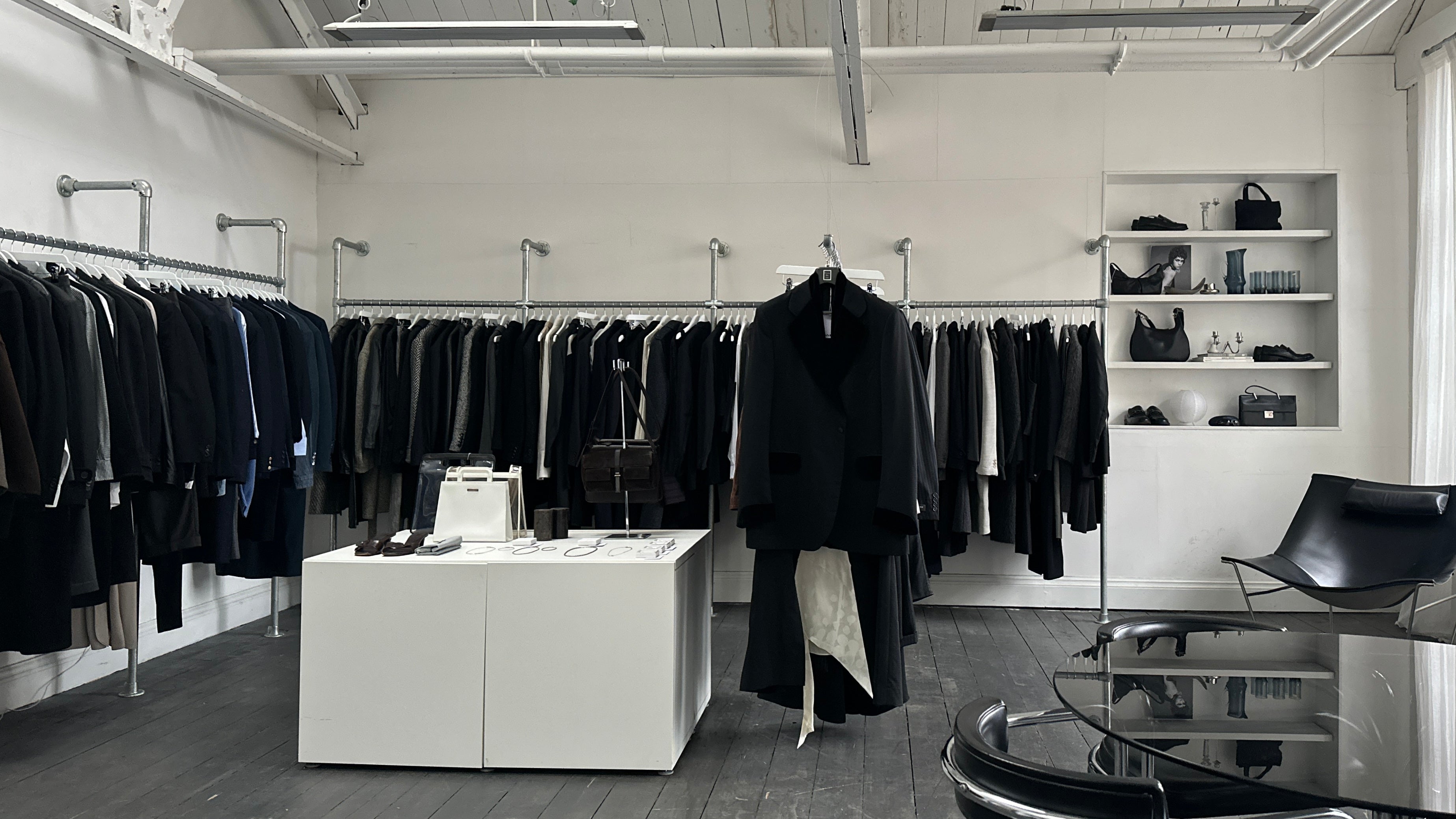 Private shopping appointment at SYLK studio in Manchester, featuring vintage styling and personalized service.