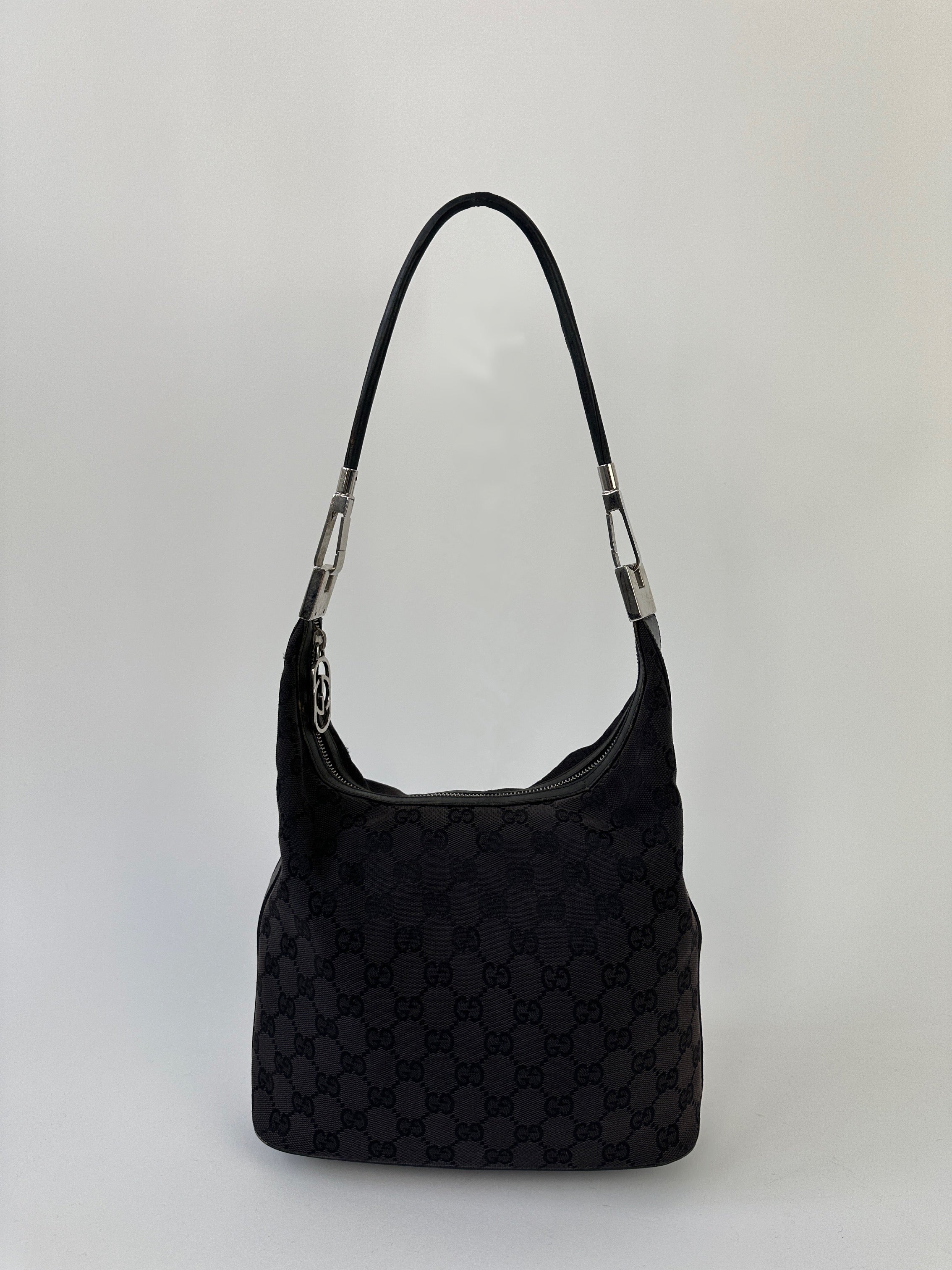 Gucci GG Monogram Hobo Canvas Shoulder Bag - SYLK