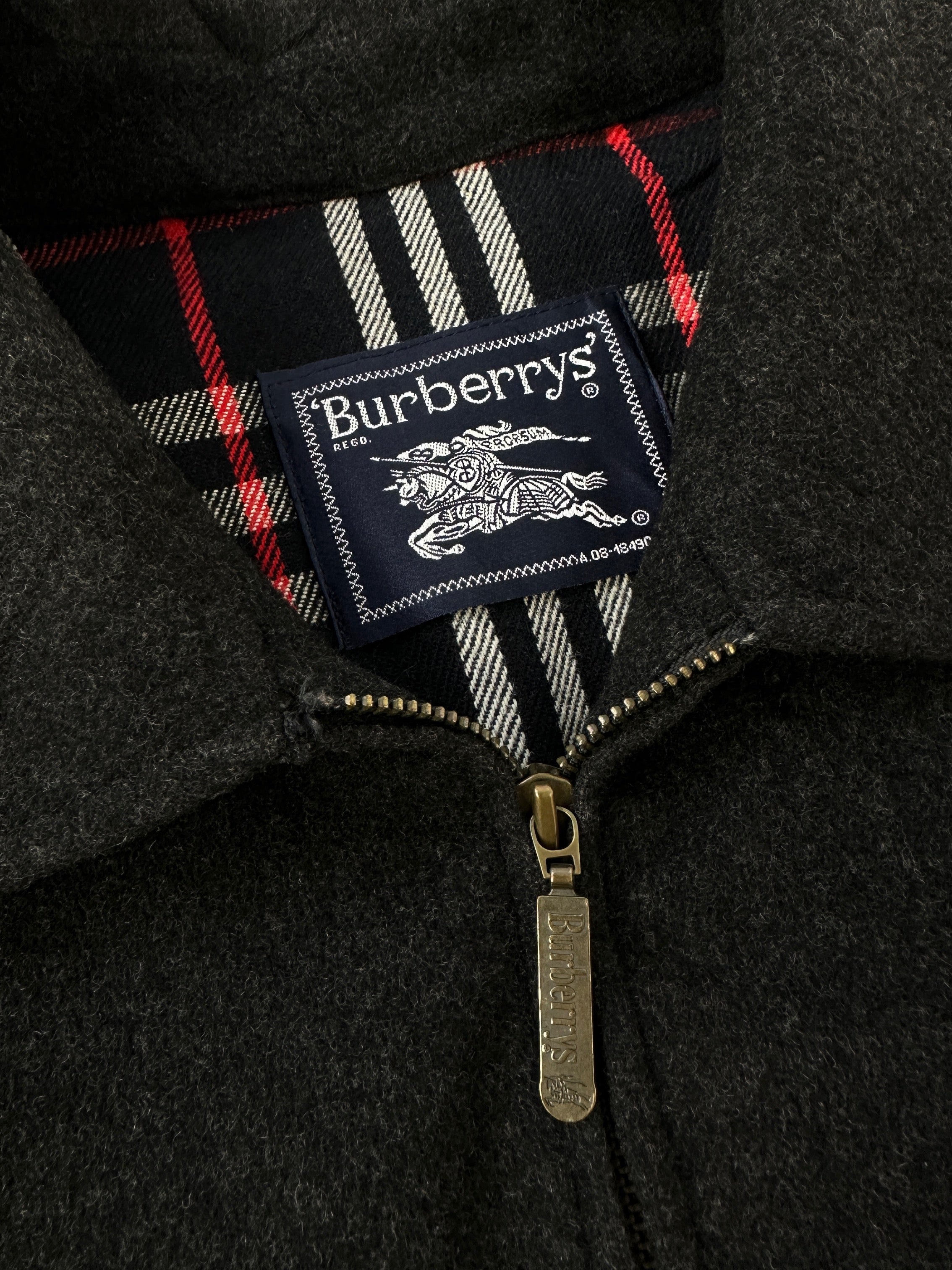 Burberry Hamilton Nova Check Logo Wool Cashmere Bomber Jacket - SYLK