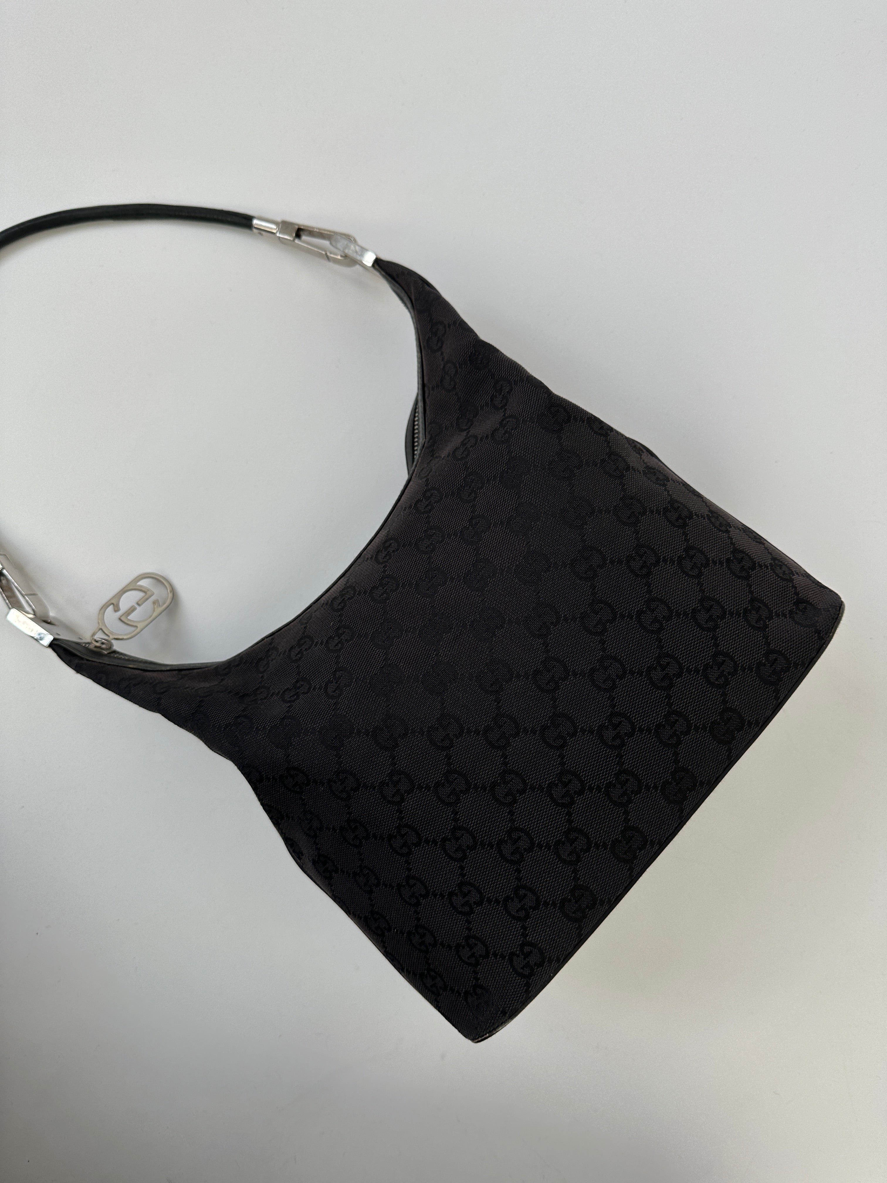 Gucci GG Monogram Hobo Canvas Shoulder Bag - SYLK