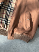 Burberry Wool Nova Check Logo Bomber Jacket - SYLK