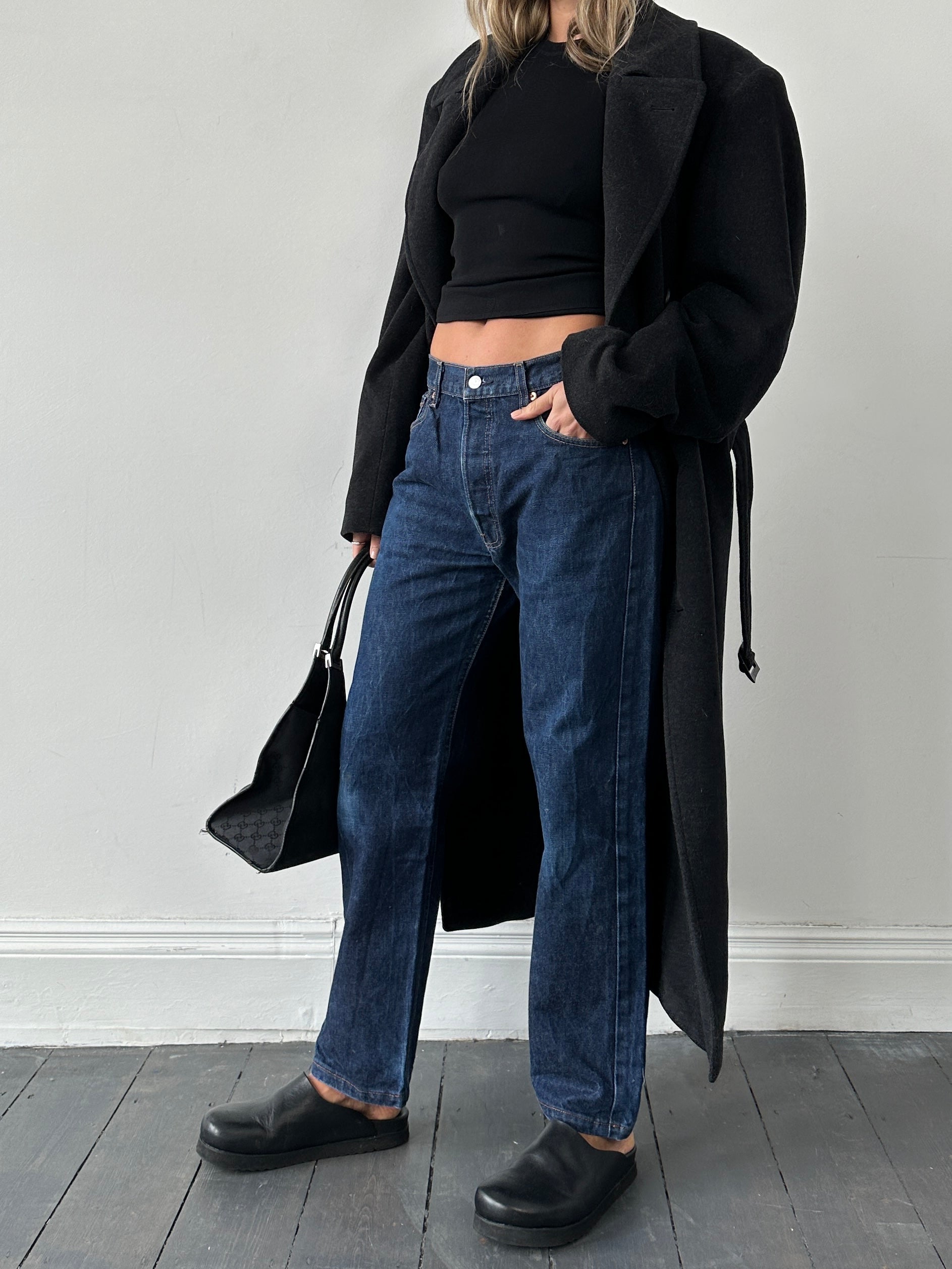 Hugo Boss Belted Virgin Wool Coat - XL - SYLK