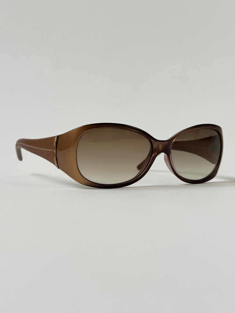 Fendi Selleria Oval Leather Sunglasses - SYLK