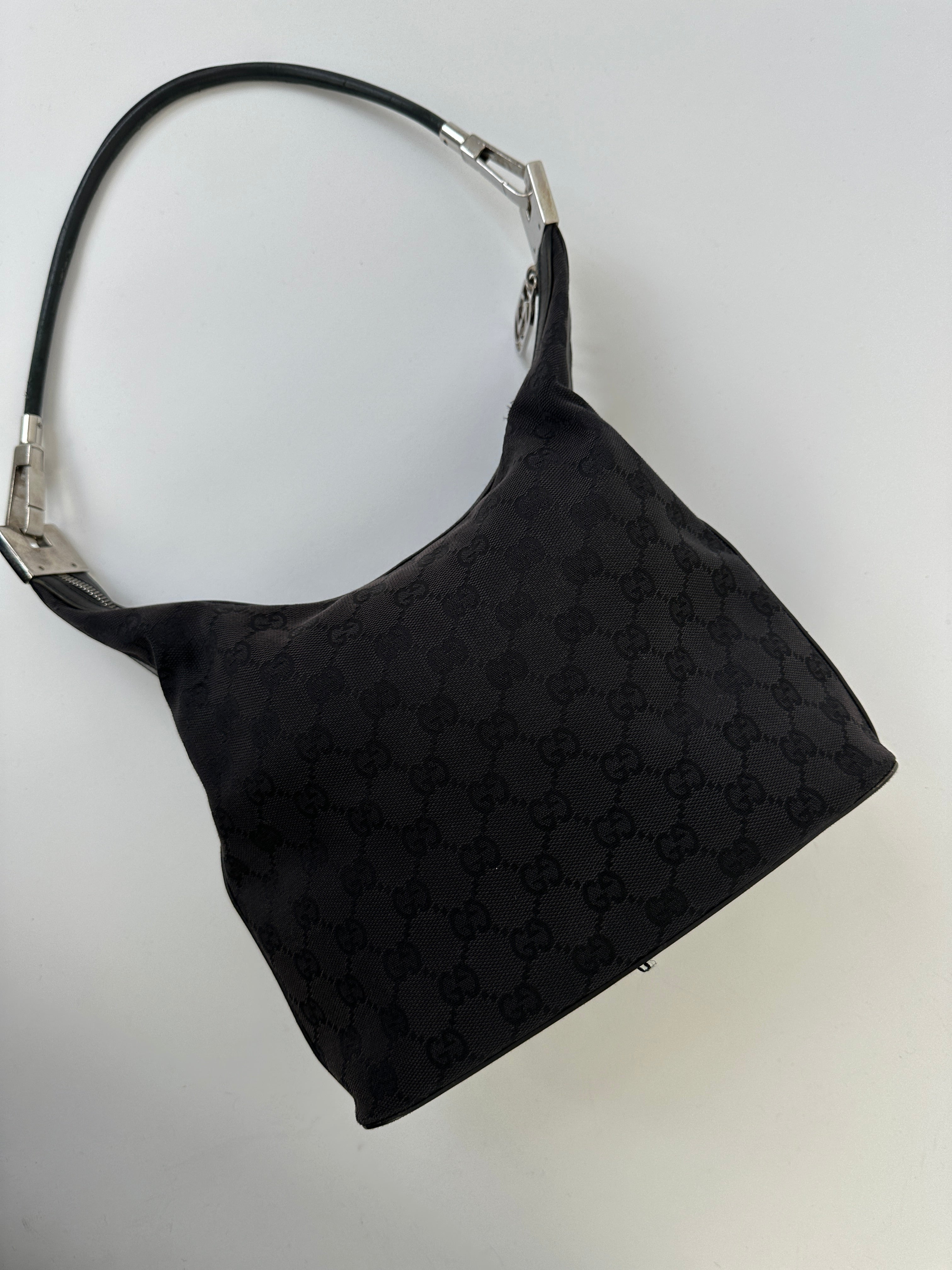 Gucci GG Monogram Hobo Canvas Shoulder Bag - SYLK